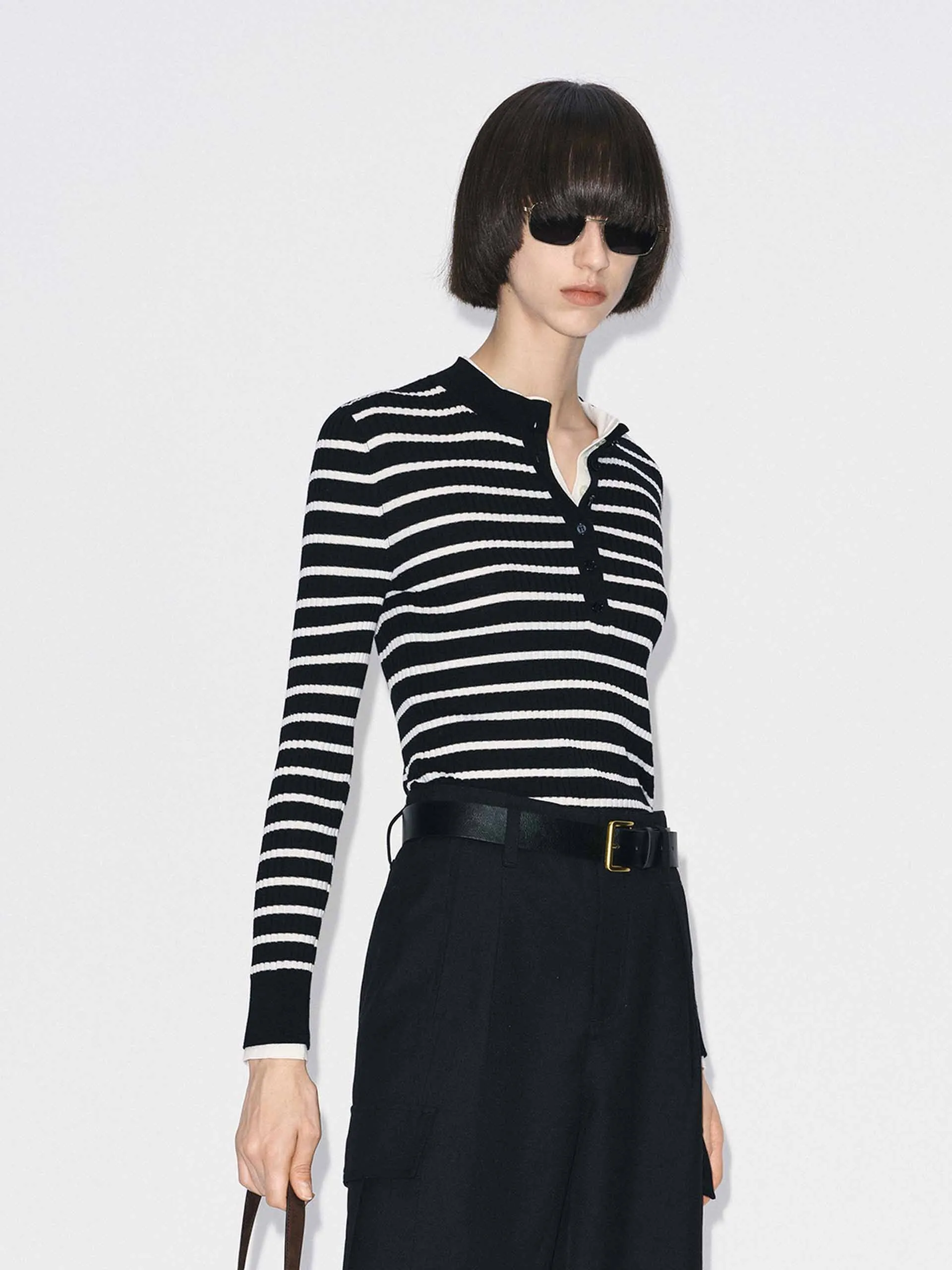 Merino Wool Ribbed Sweater sold by Mo&Co product image thumbnail 3