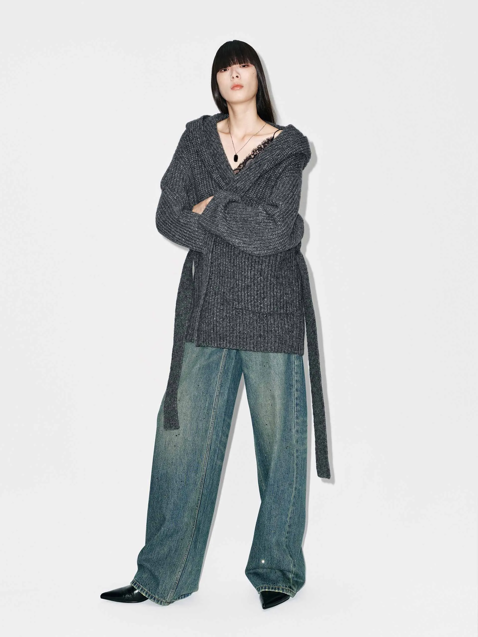 Relaxed Hooded Cardigan sold by Mo&Co product image thumbnail 2