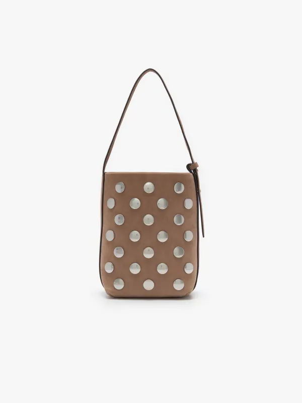 Studs Leather Bucket Bag sold by Mo&Co