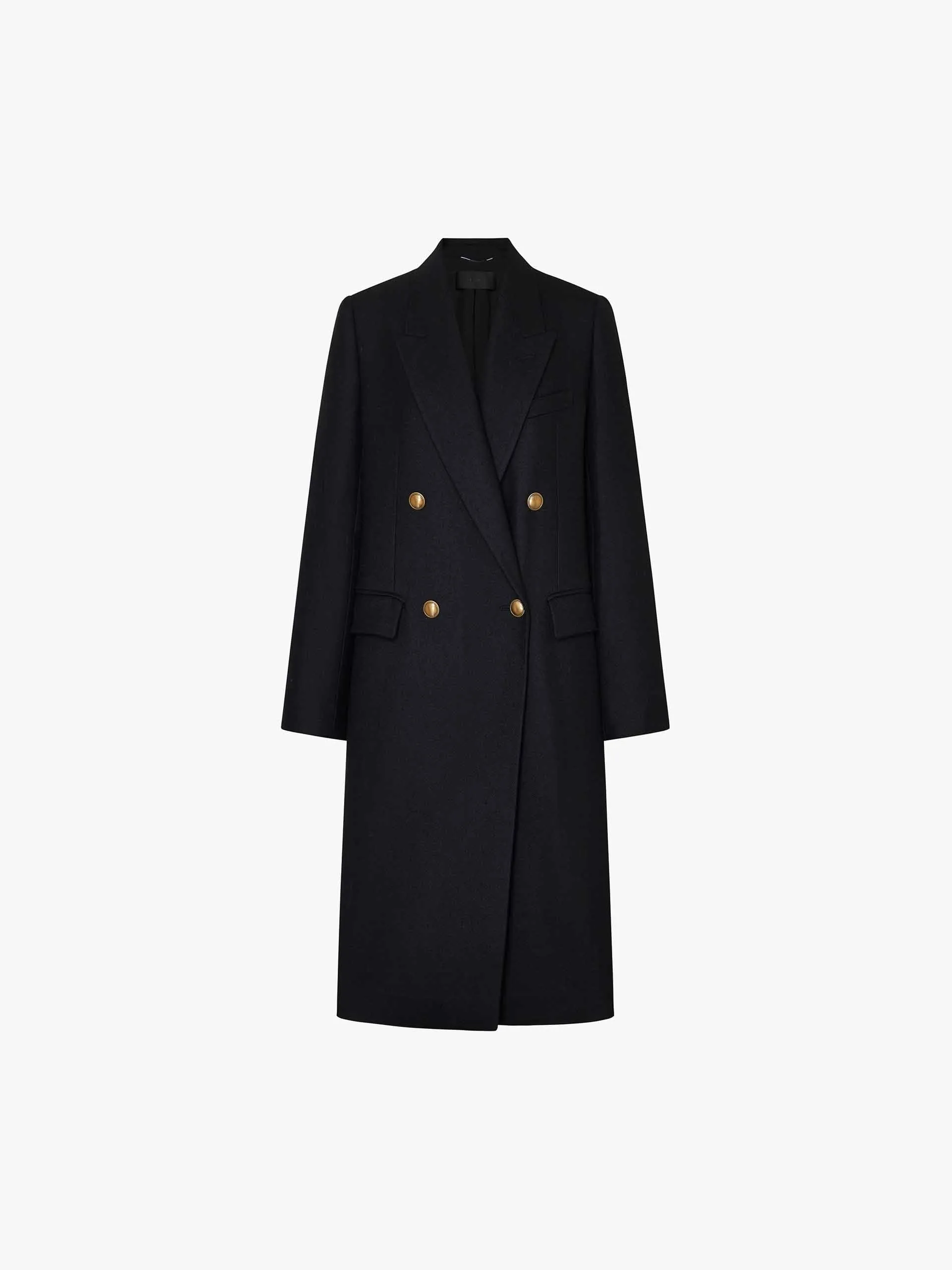 Longline Metal Button Coat sold by Mo&Co product image thumbnail 5