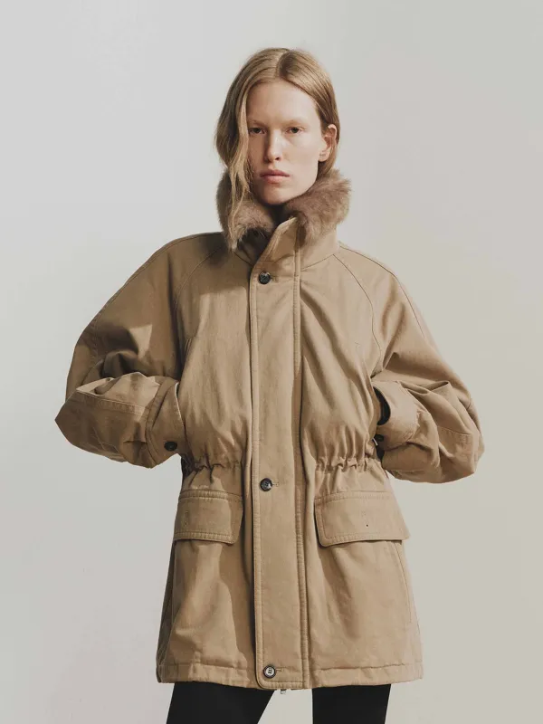 Drawstring Cotton Quilted Jacket sold by Mo&Co