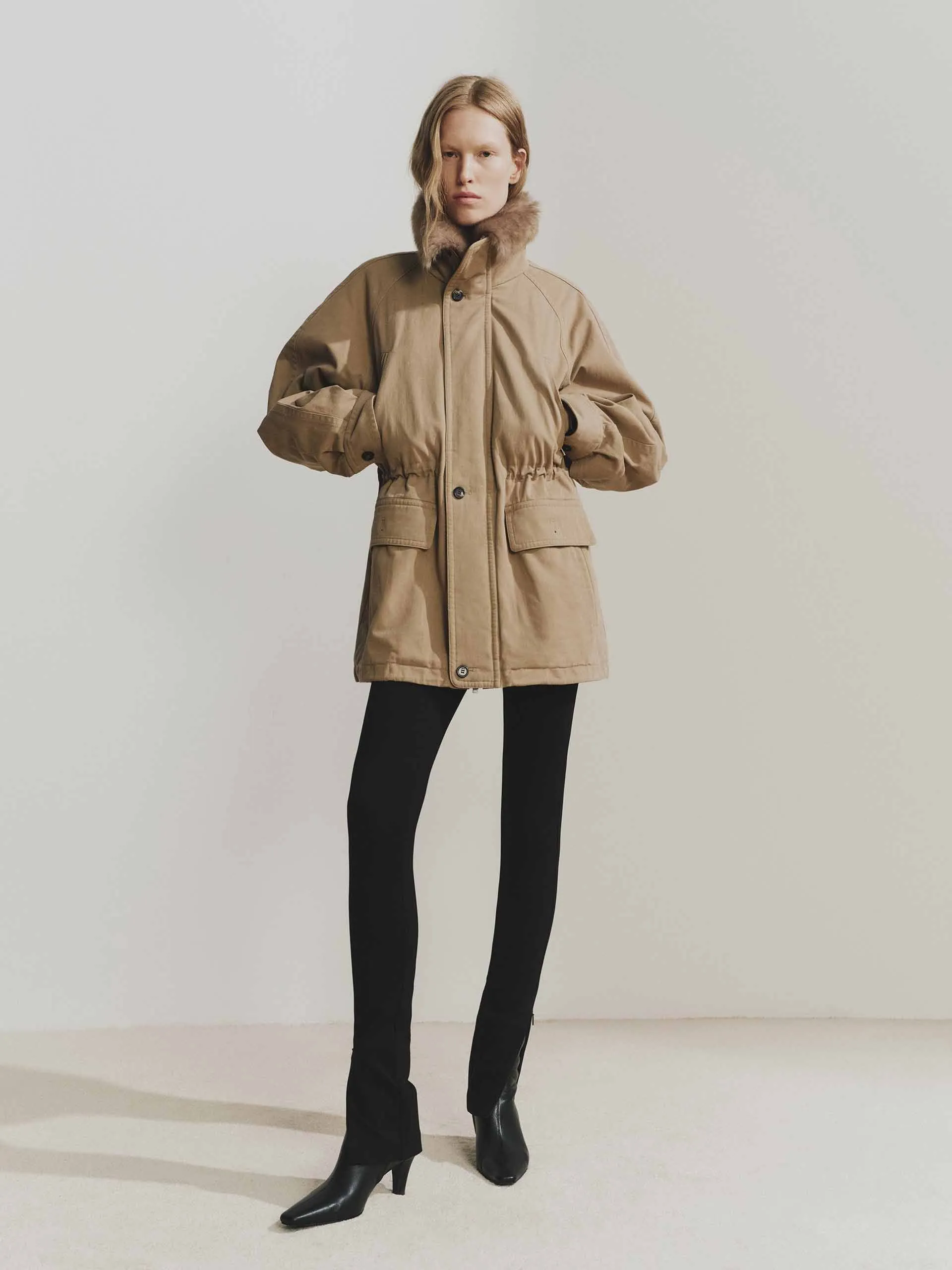 Drawstring Cotton Quilted Jacket sold by Mo&Co product image thumbnail 2