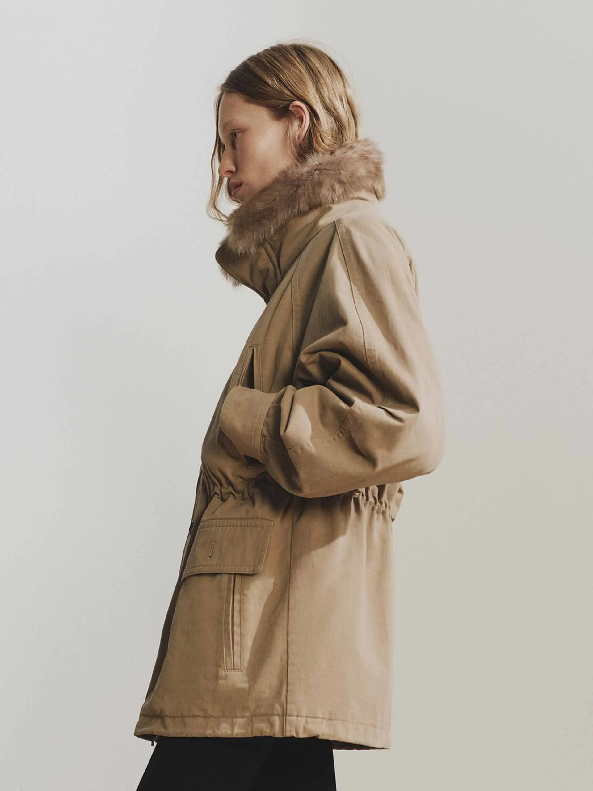 Drawstring Cotton Quilted Jacket sold by Mo&Co product image thumbnail 3