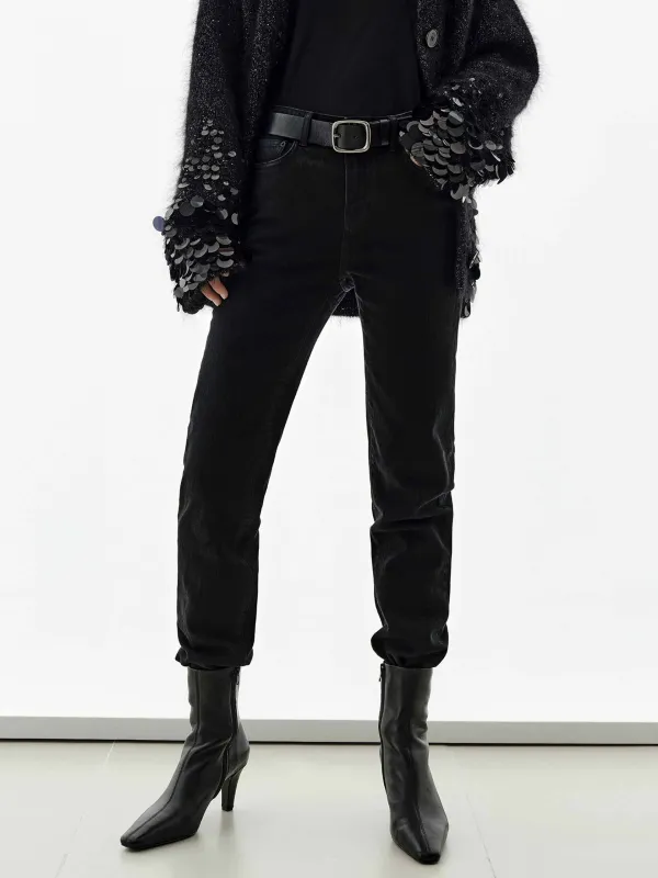 Cotton Blend Ankle Jeans sold by Mo&Co