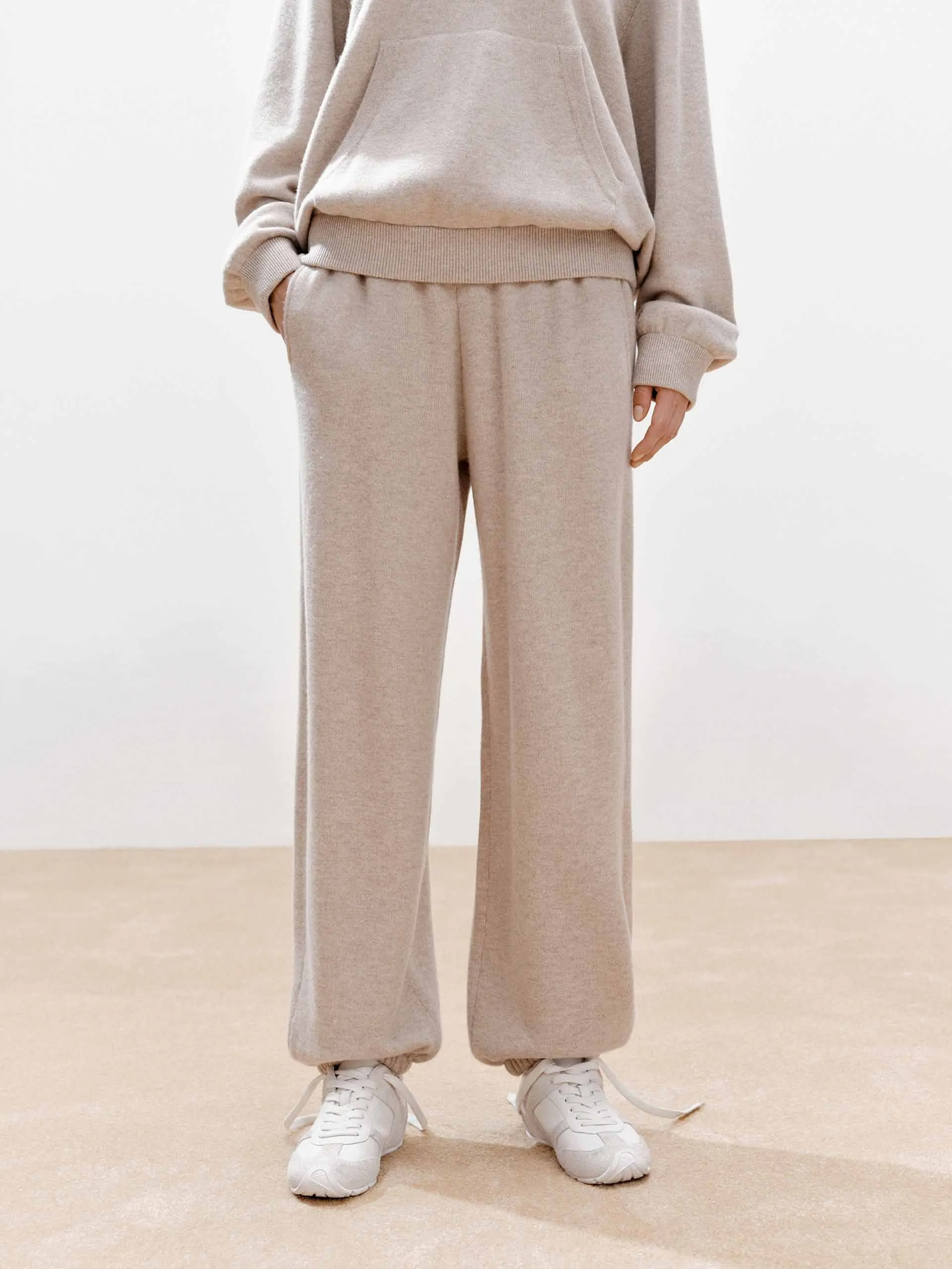 Elasticated Hem Wool Trousers sold by Mo&Co