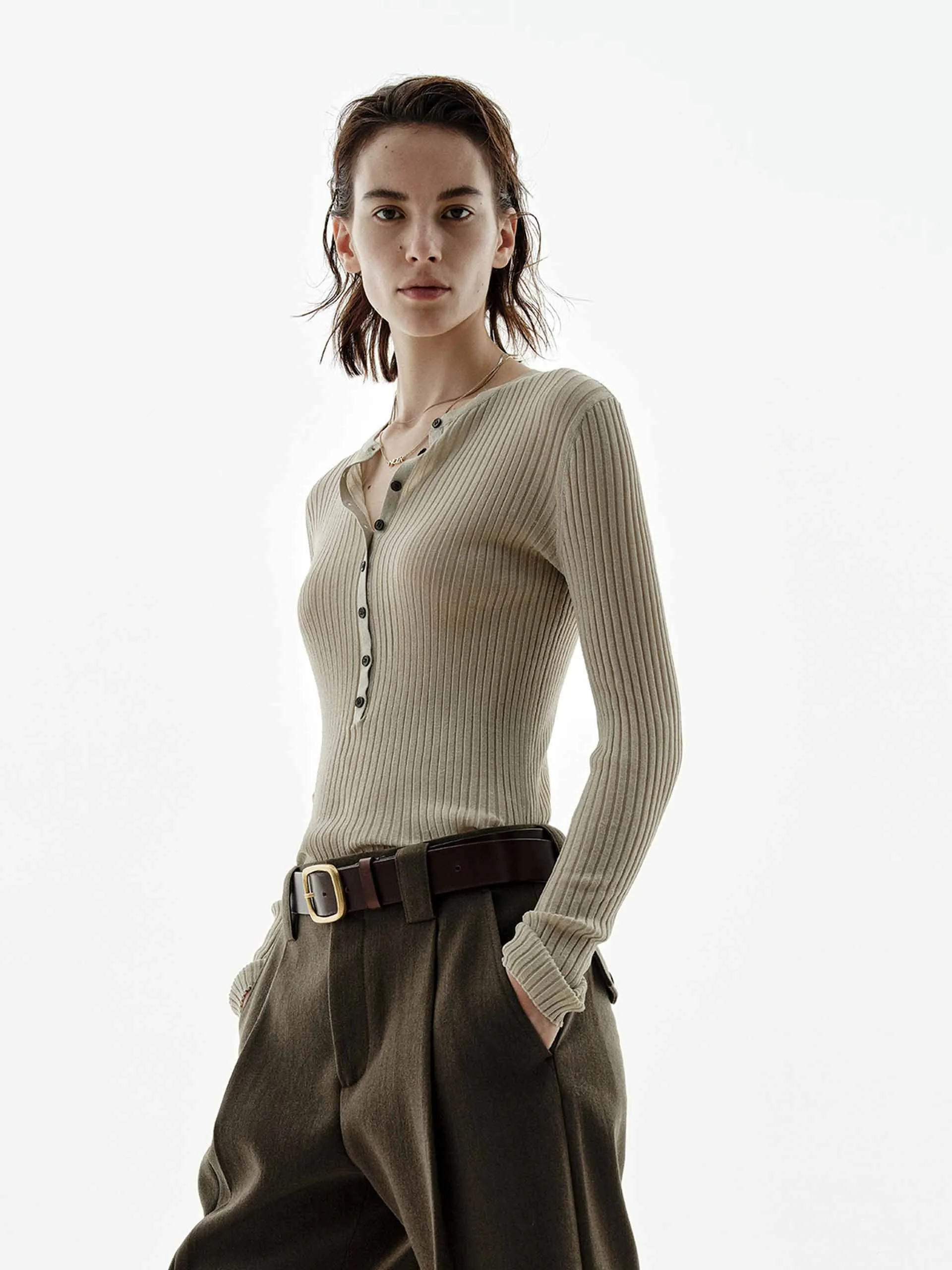 Half Button Lurex Sweater sold by Mo&Co product image thumbnail 5