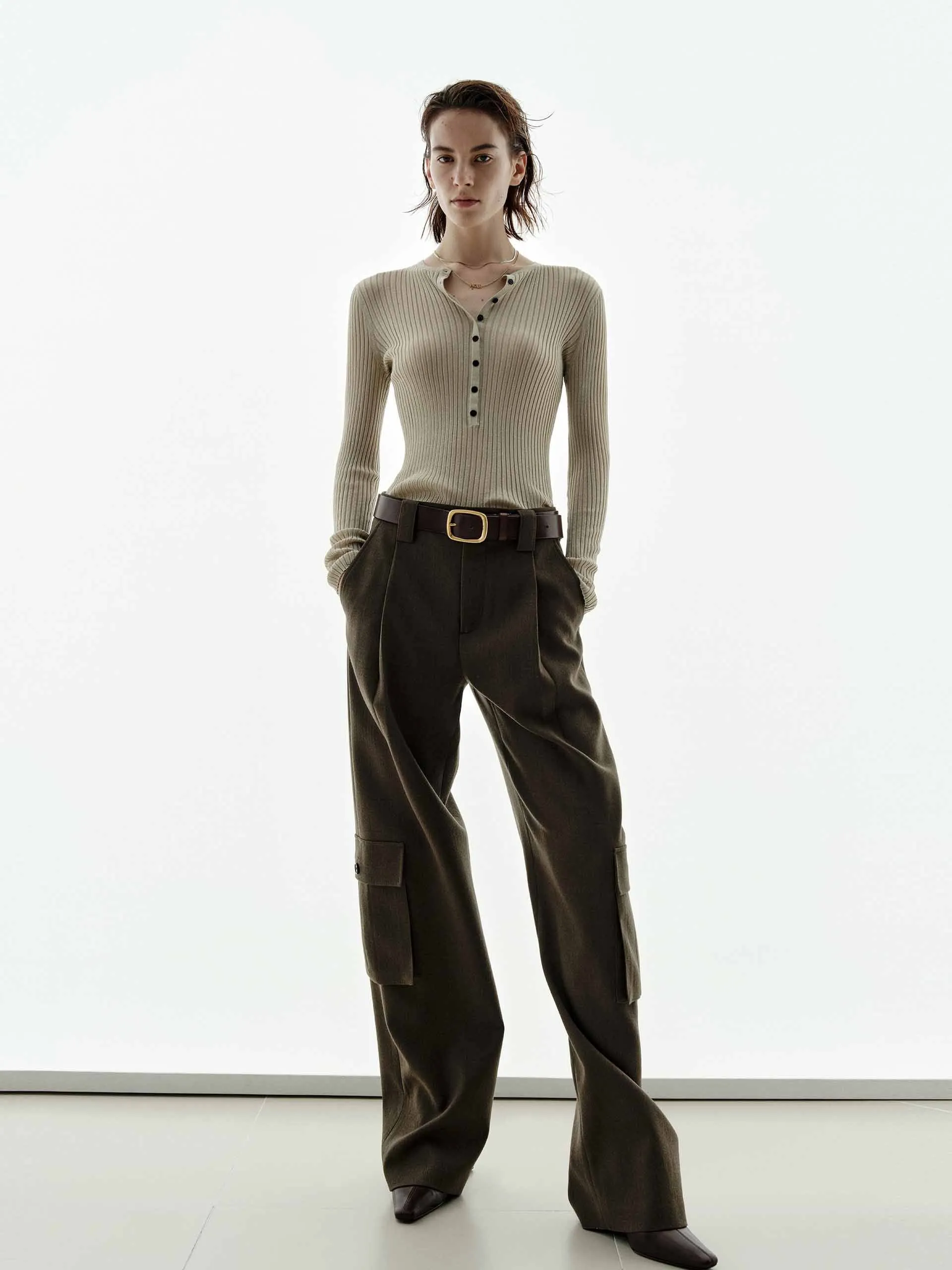 Half Button Lurex Sweater sold by Mo&Co product image thumbnail 2