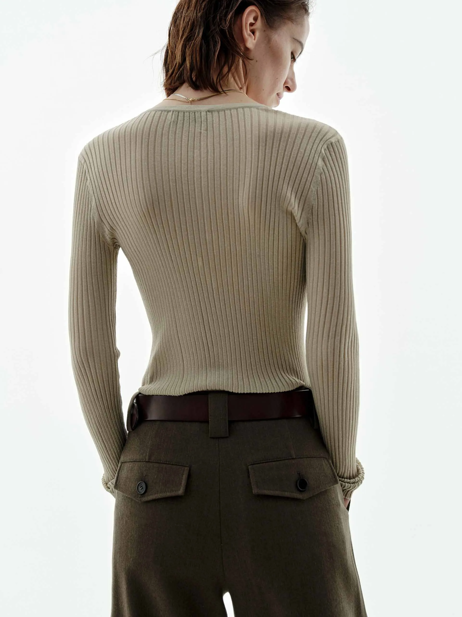 Half Button Lurex Sweater sold by Mo&Co product image thumbnail 4