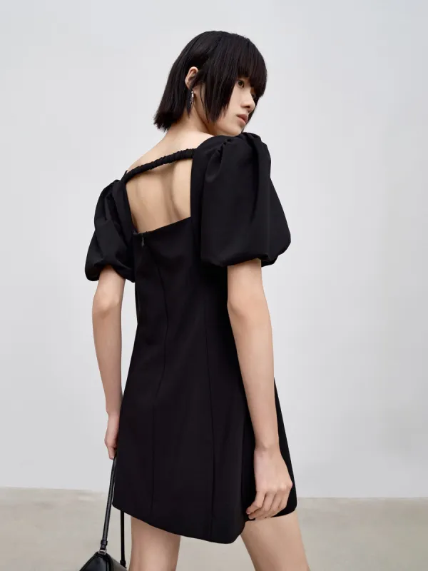 Cutout Puff Sleeve Dress sold by Mo&Co