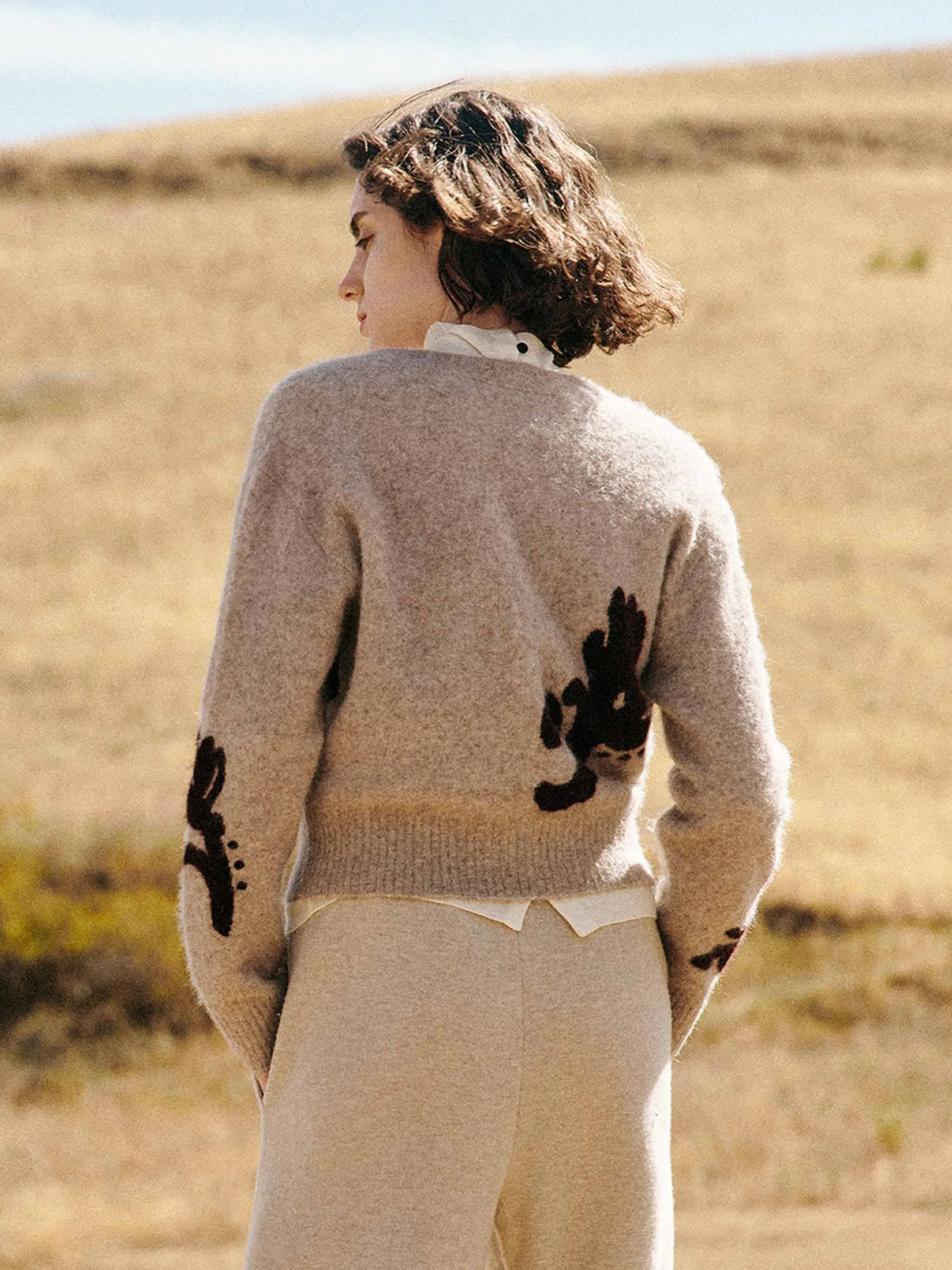 V-neck Cropped Cardigan sold by Mo&Co product image thumbnail 3