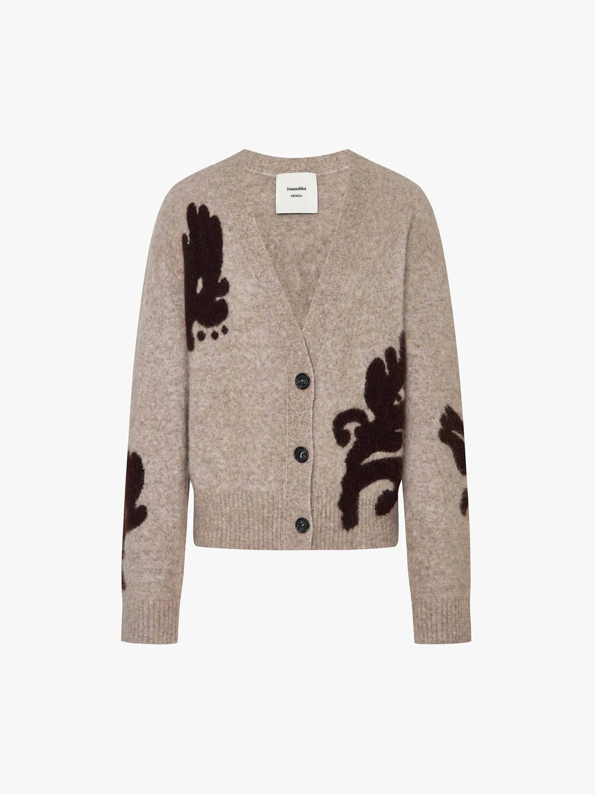 V-neck Cropped Cardigan sold by Mo&Co product image thumbnail 5