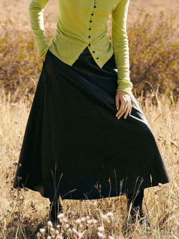 A-line PU Leather Skirt sold by Mo&Co