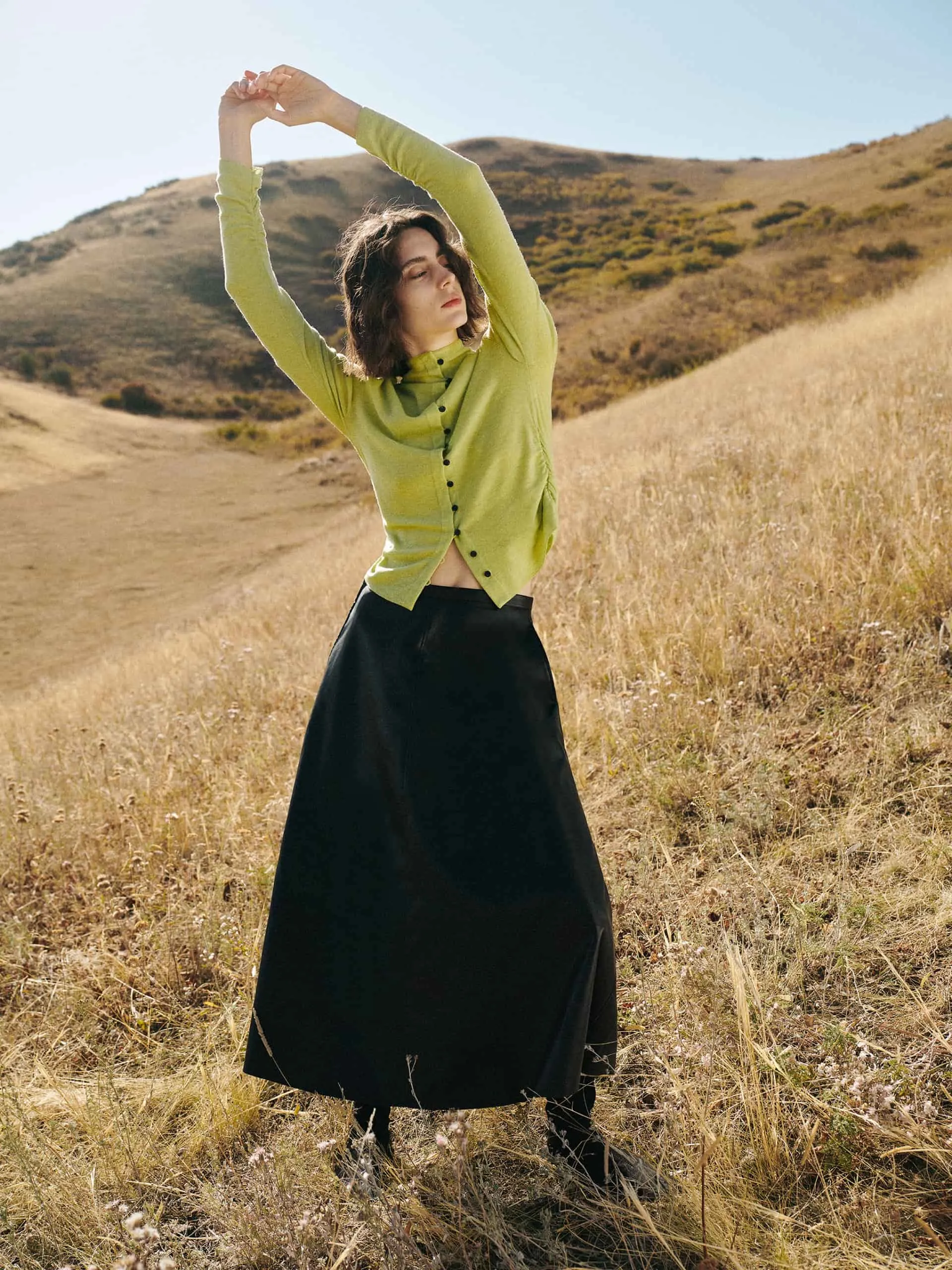 A-line PU Leather Skirt sold by Mo&Co product image thumbnail 2