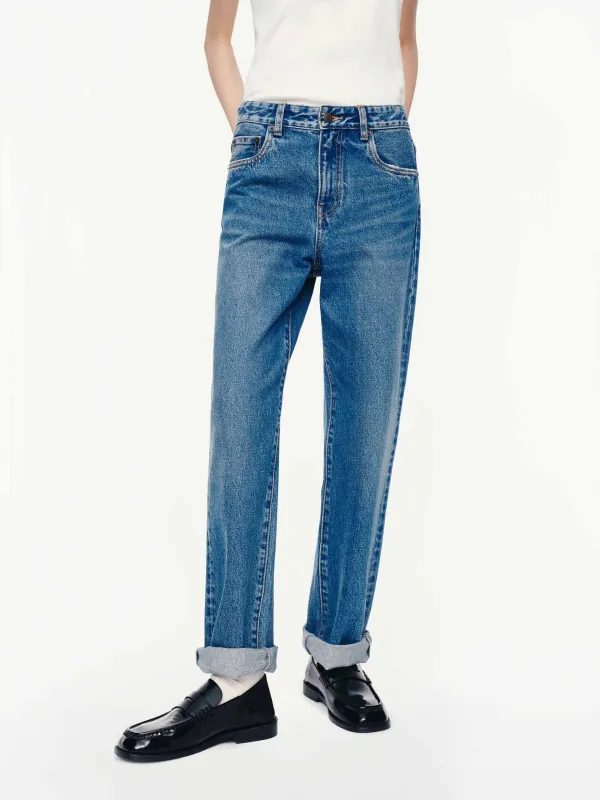 Straight Cut Blue Jeans sold by Mo&Co