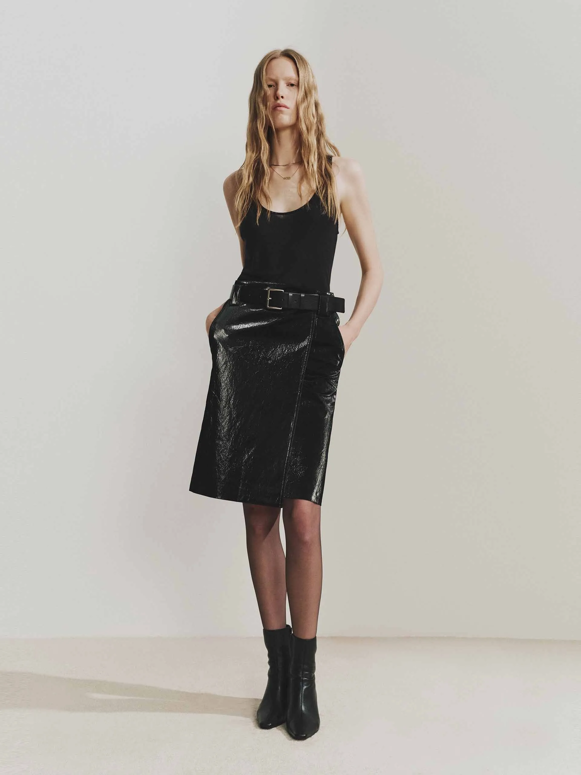 Include Belt Leather Skirt sold by Mo&Co product image thumbnail 2