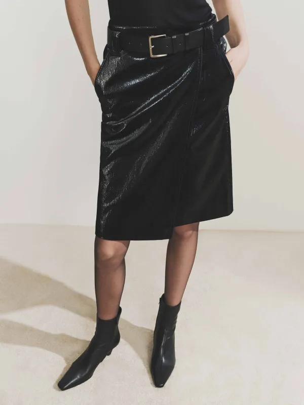 Include Belt Leather Skirt sold by Mo&Co