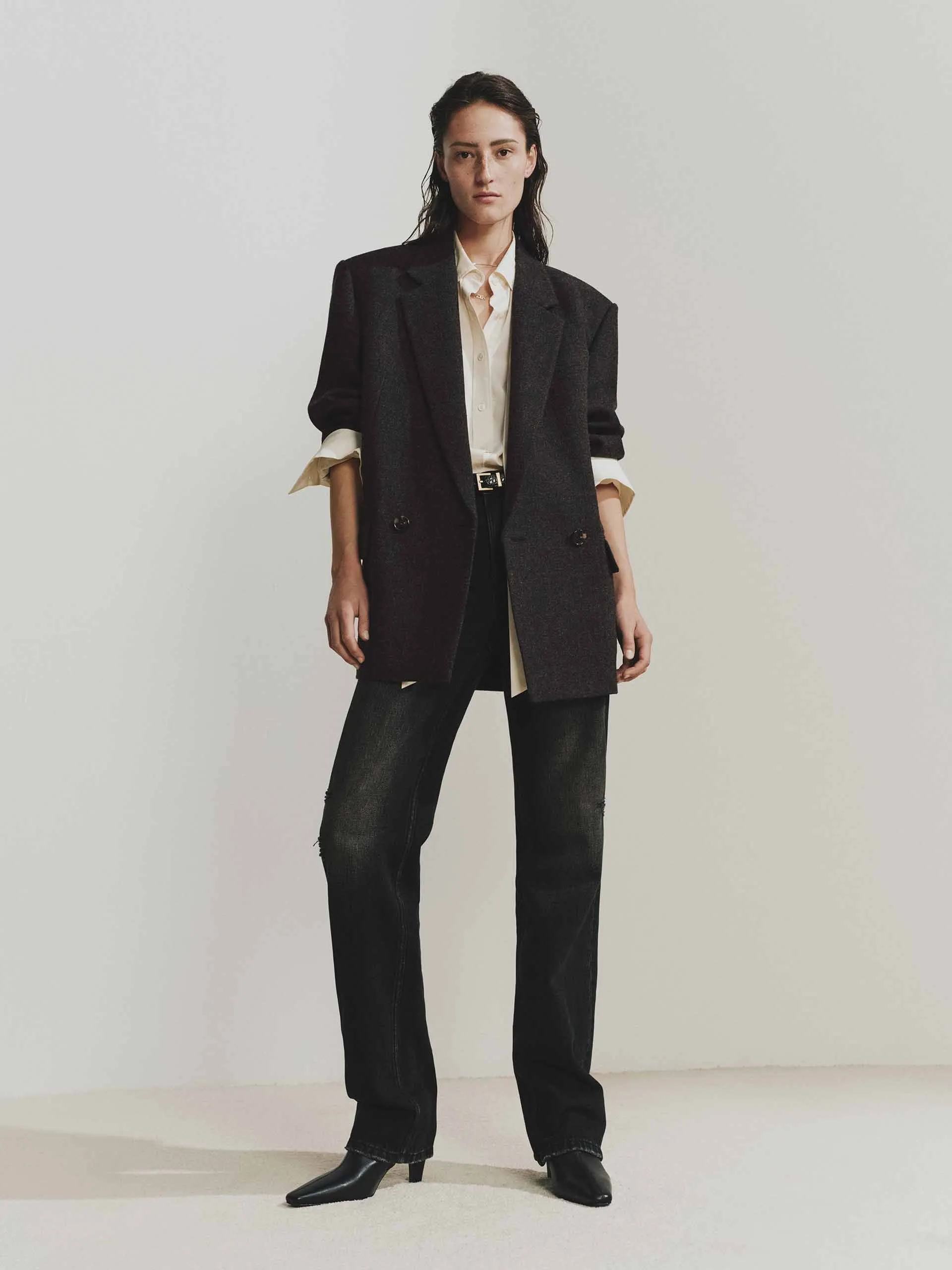 Peak Lapel Pure Wool Blazer sold by Mo&Co product image thumbnail 2