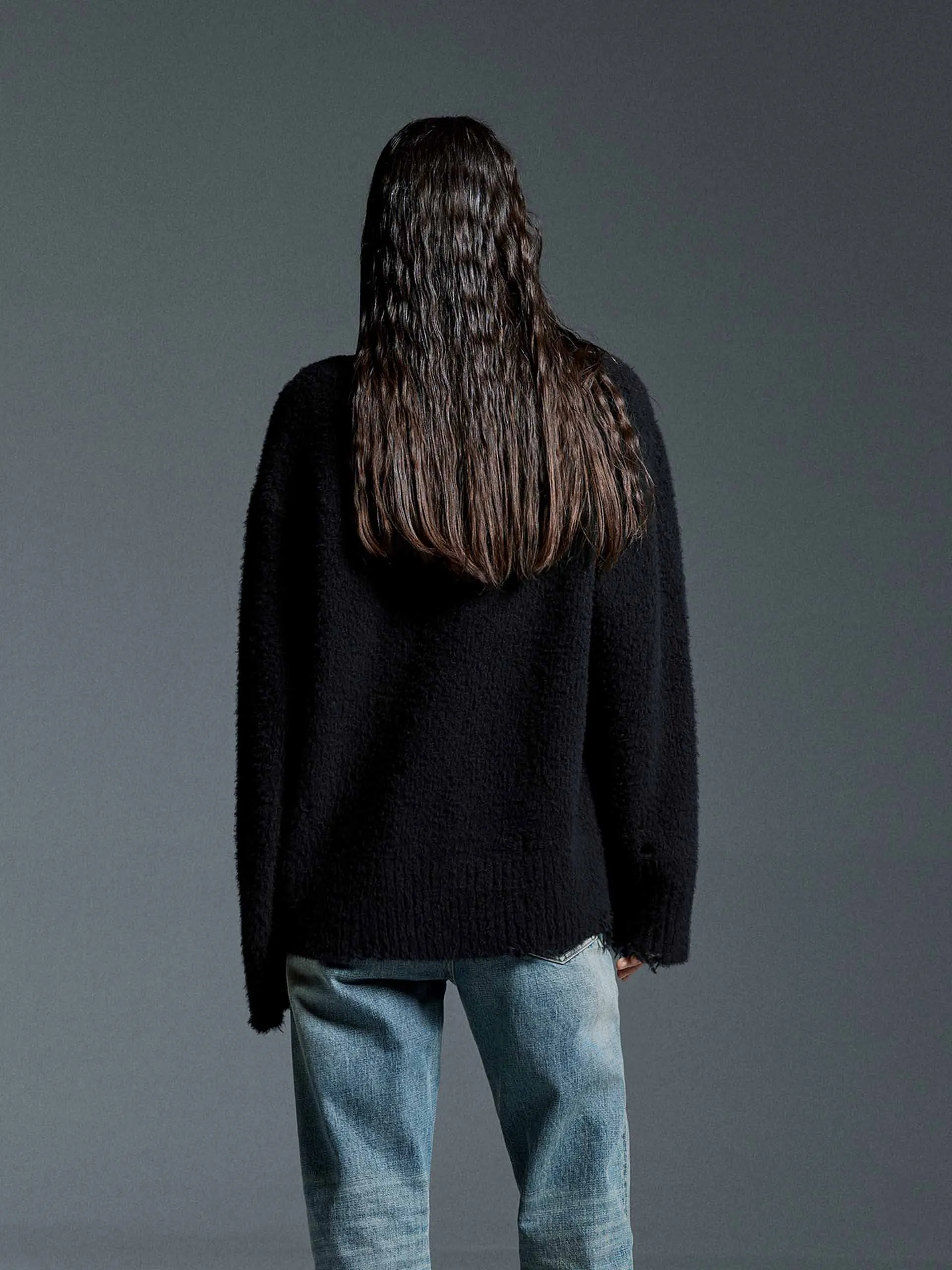 V-neck Distressed Sweater sold by Mo&Co product image thumbnail 3