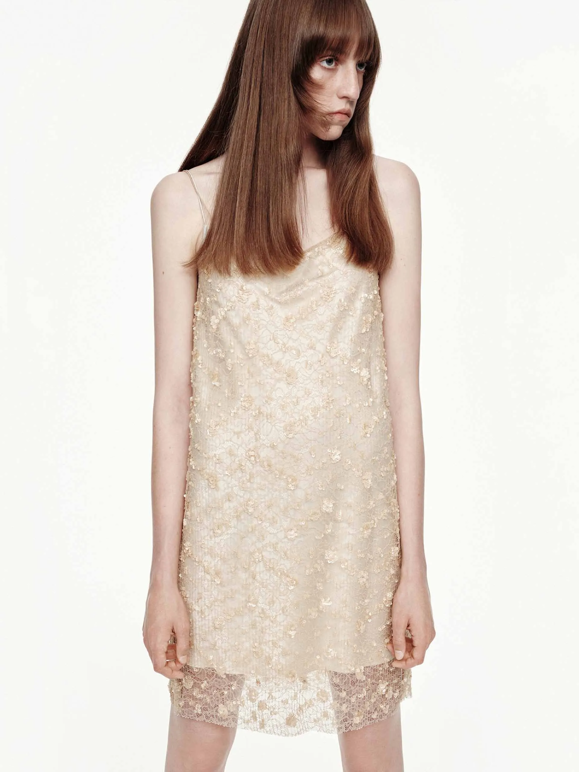 Sequin Detail Cami Dress sold by Mo&Co