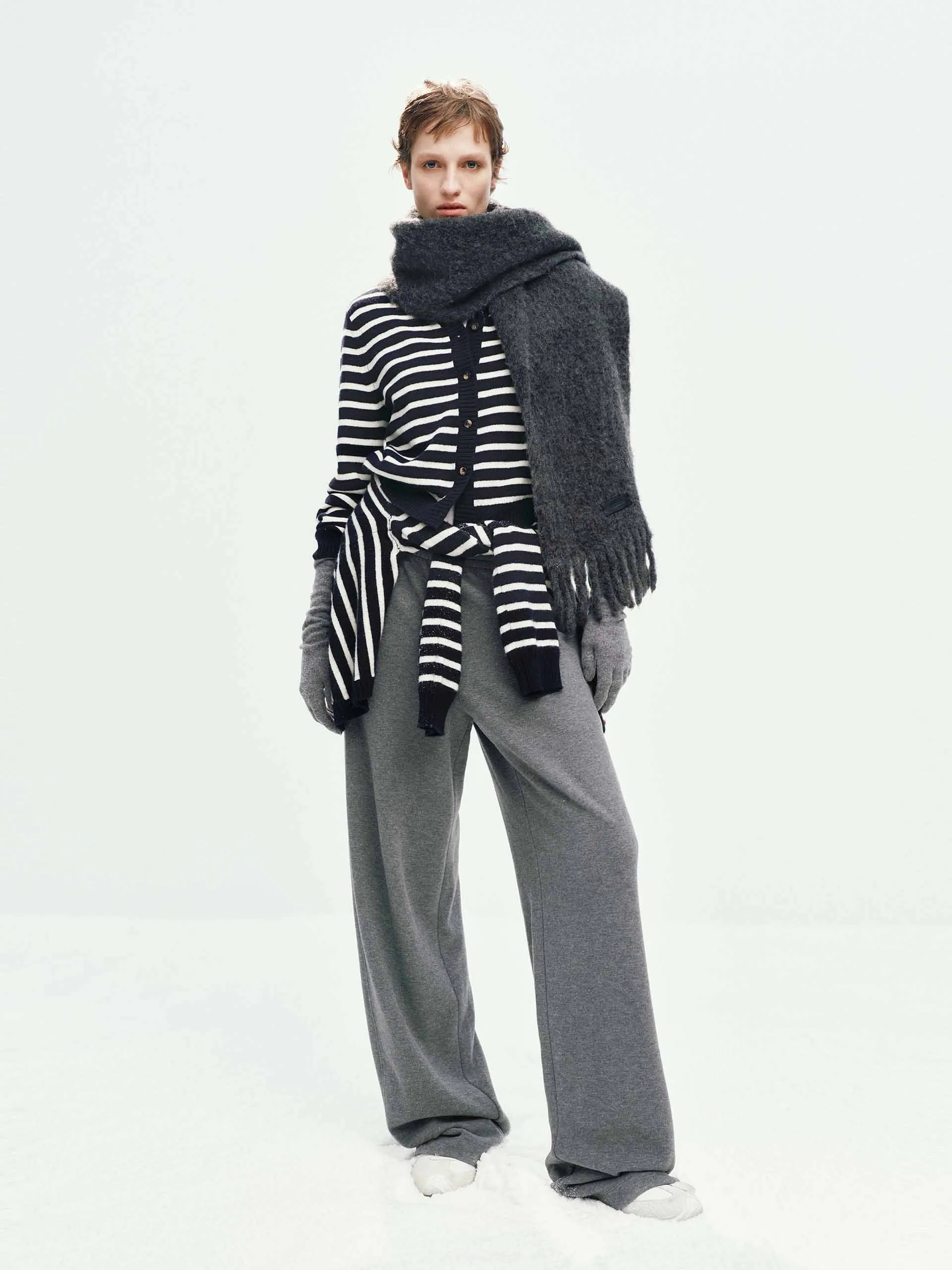 Wool Striped Knit Cardigan sold by Mo&Co product image thumbnail 2