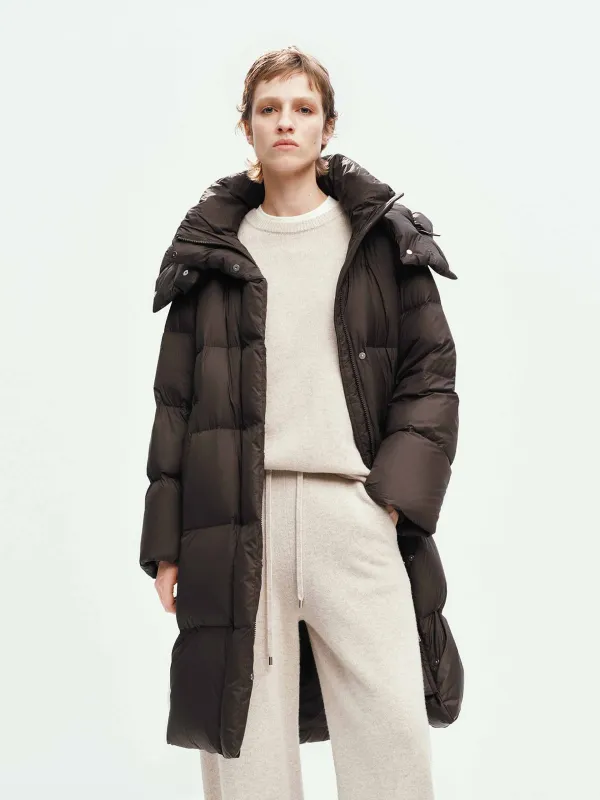 Hooded Long Down Jacket sold by Mo&Co