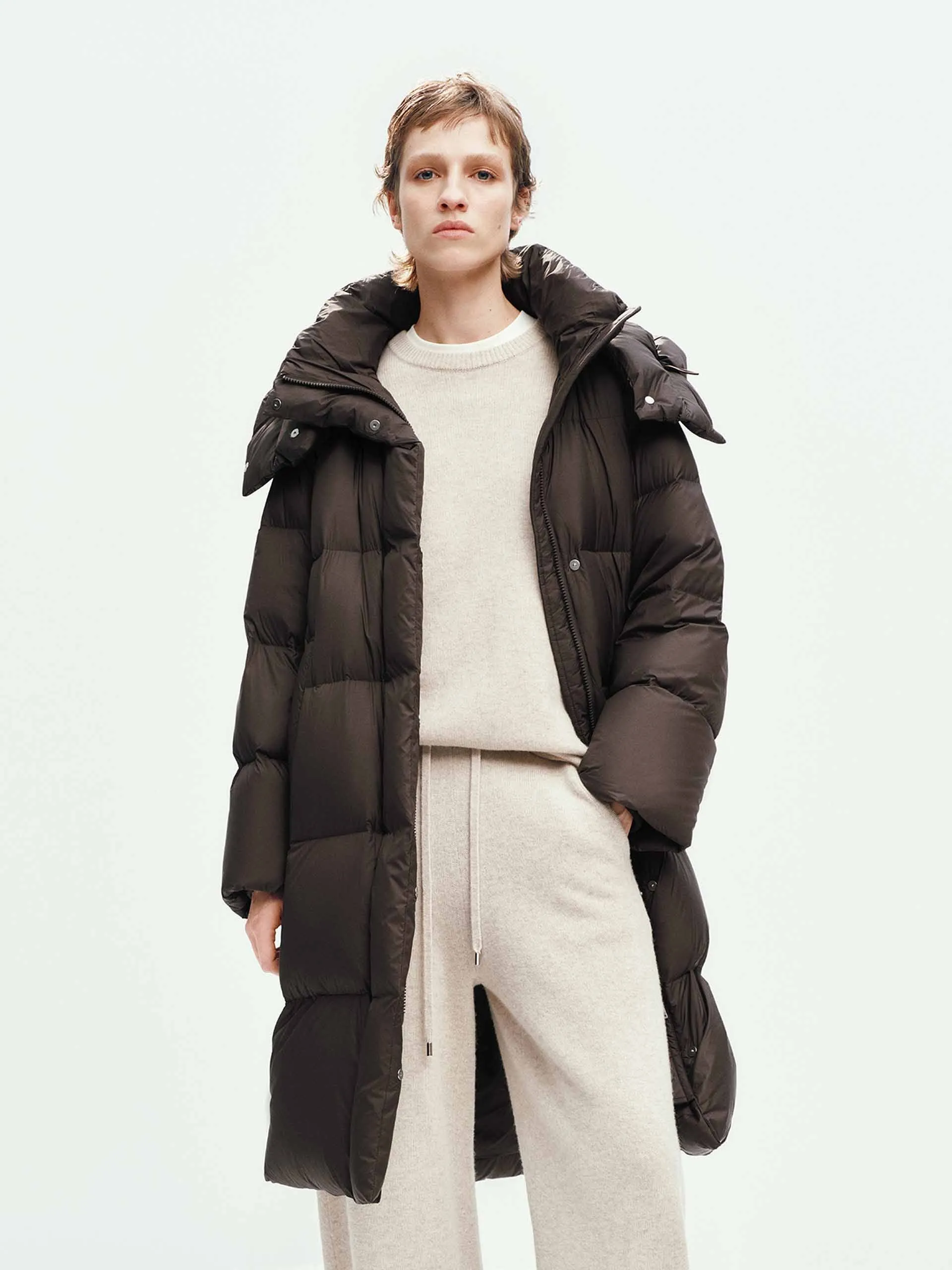 Hooded Long Down Jacket sold by Mo&Co