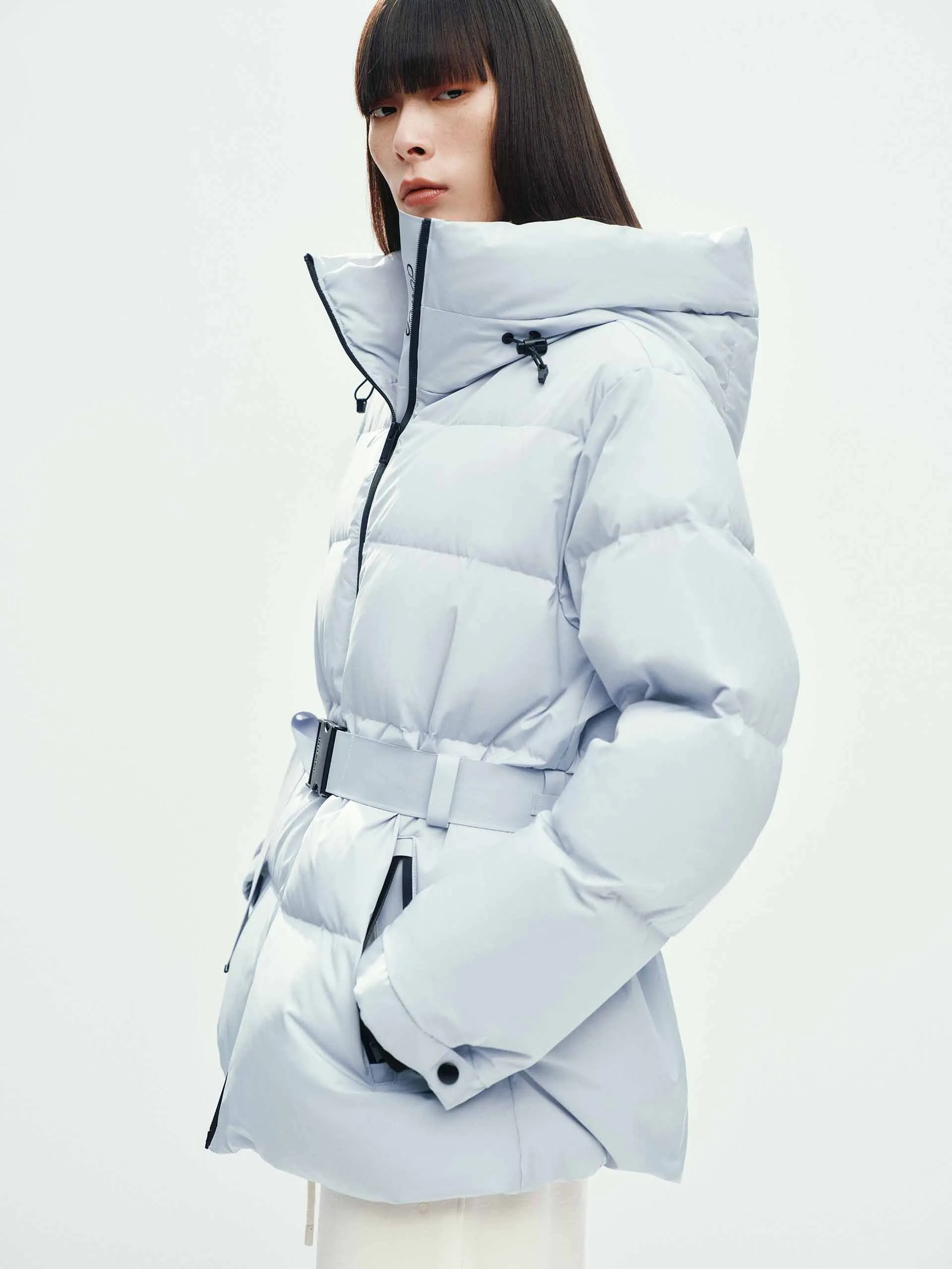 Hooded Down Jacket With Buckle sold by Mo&Co product image thumbnail 3