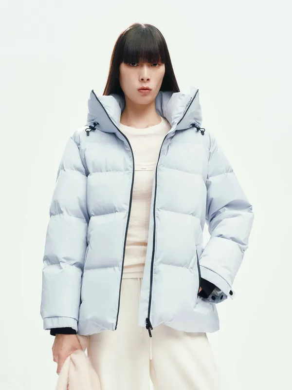 Hooded Down Jacket With Buckle sold by Mo&Co