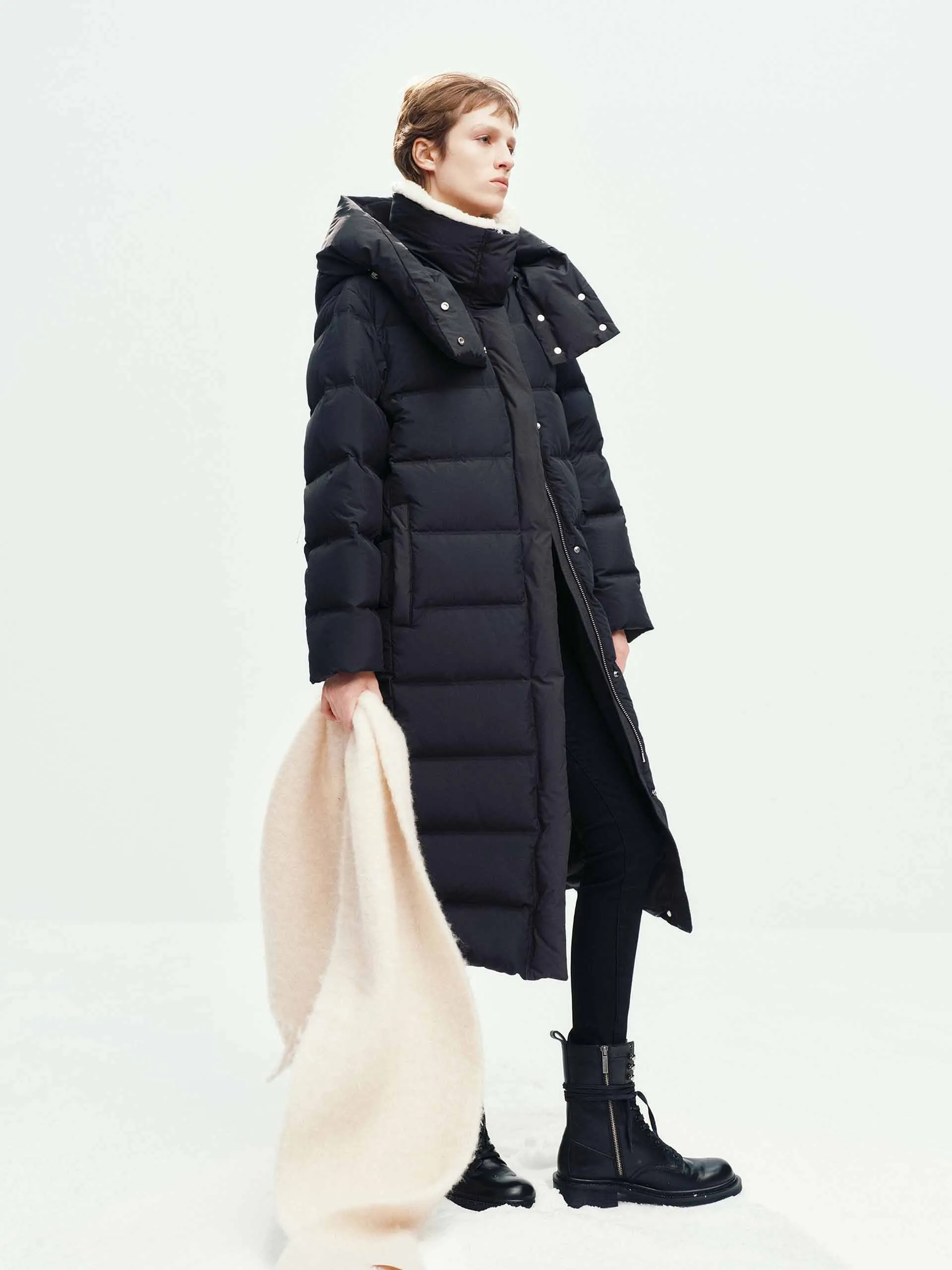 Detachable Fur Collar Long Down Jacket sold by Mo&Co product image thumbnail 2