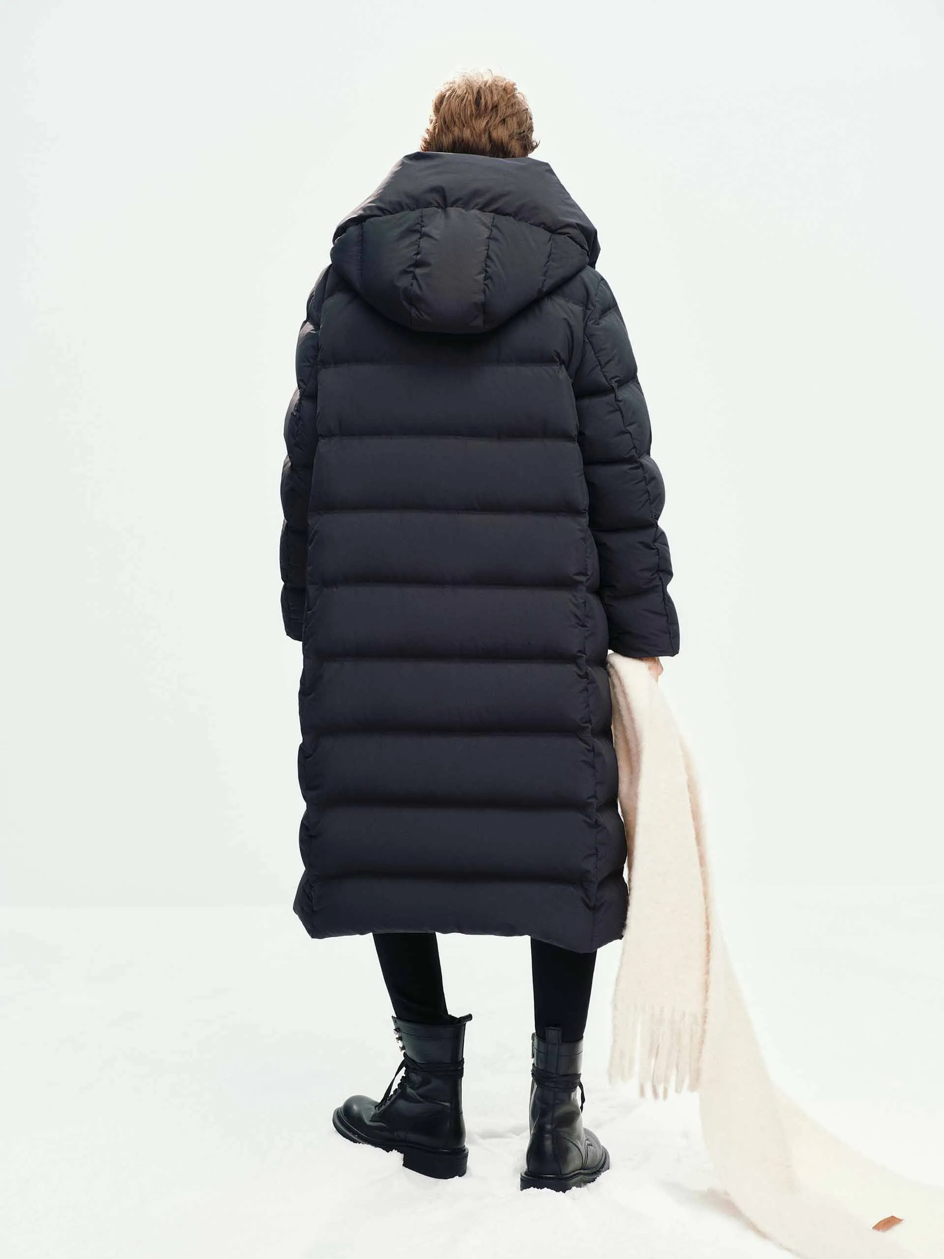 Detachable Fur Collar Long Down Jacket sold by Mo&Co product image thumbnail 3