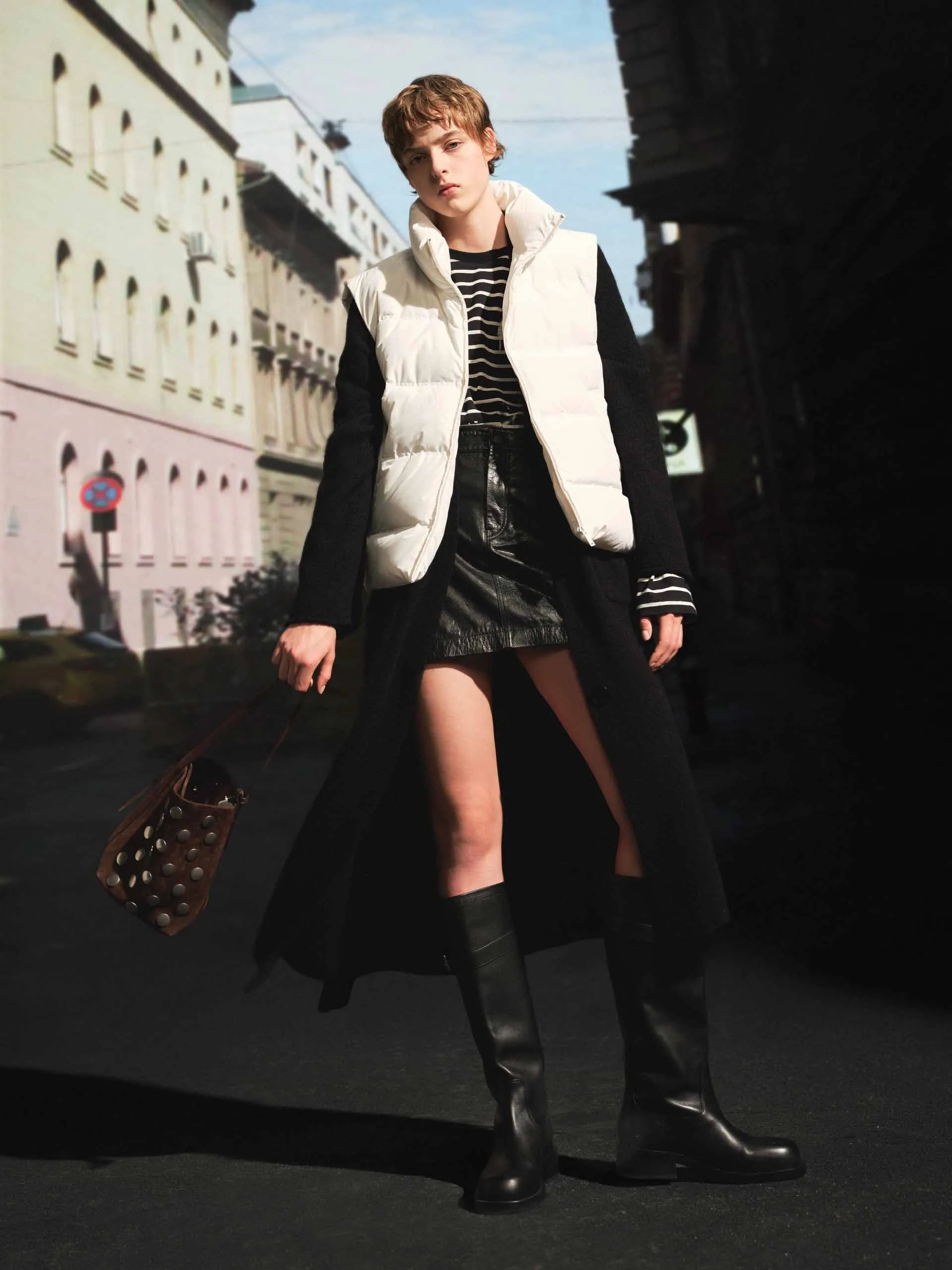 Sleeveless Turtleneck Puffer Vest sold by Mo&Co product image thumbnail 2