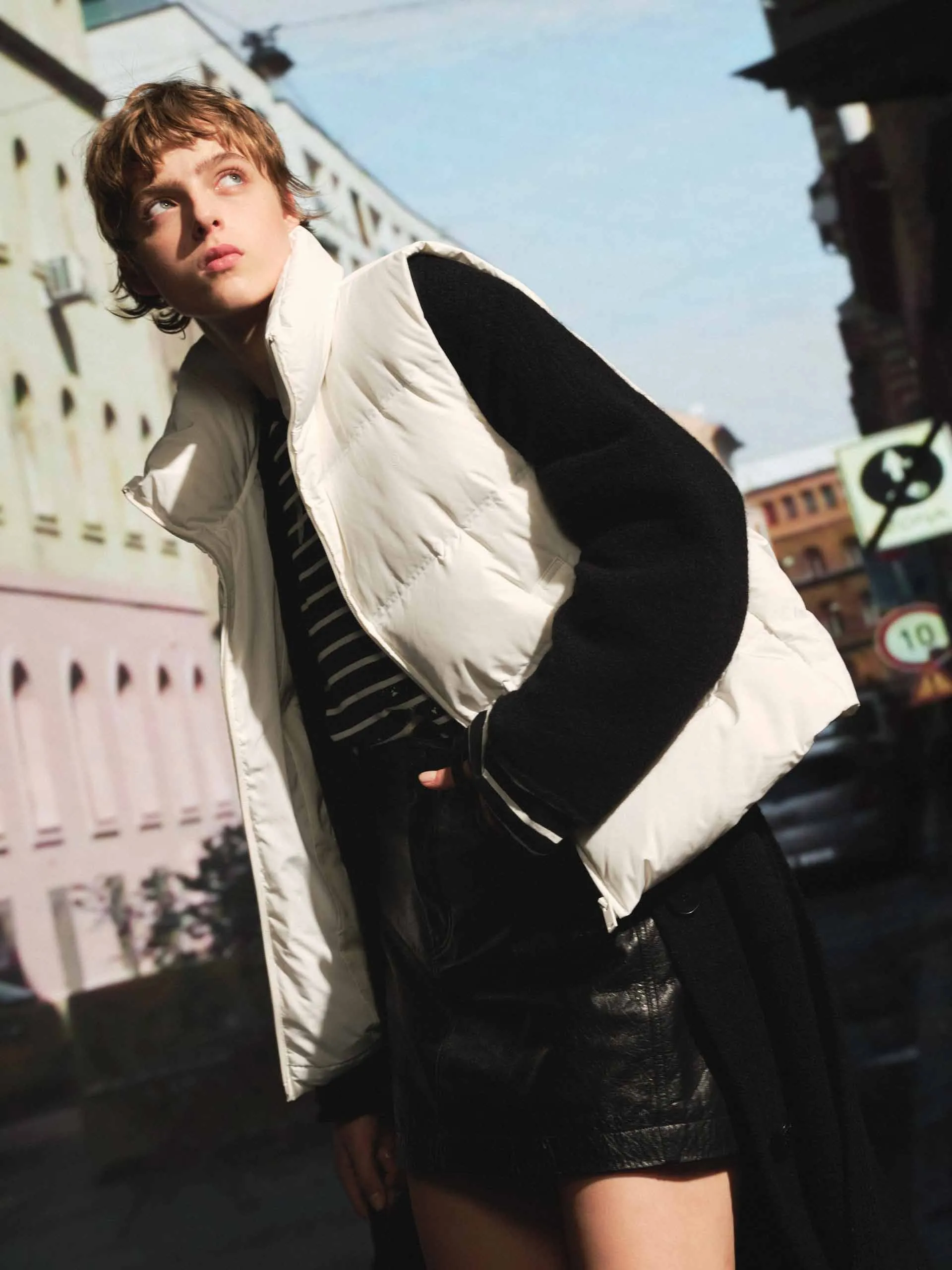 Sleeveless Turtleneck Puffer Vest sold by Mo&Co product image thumbnail 3