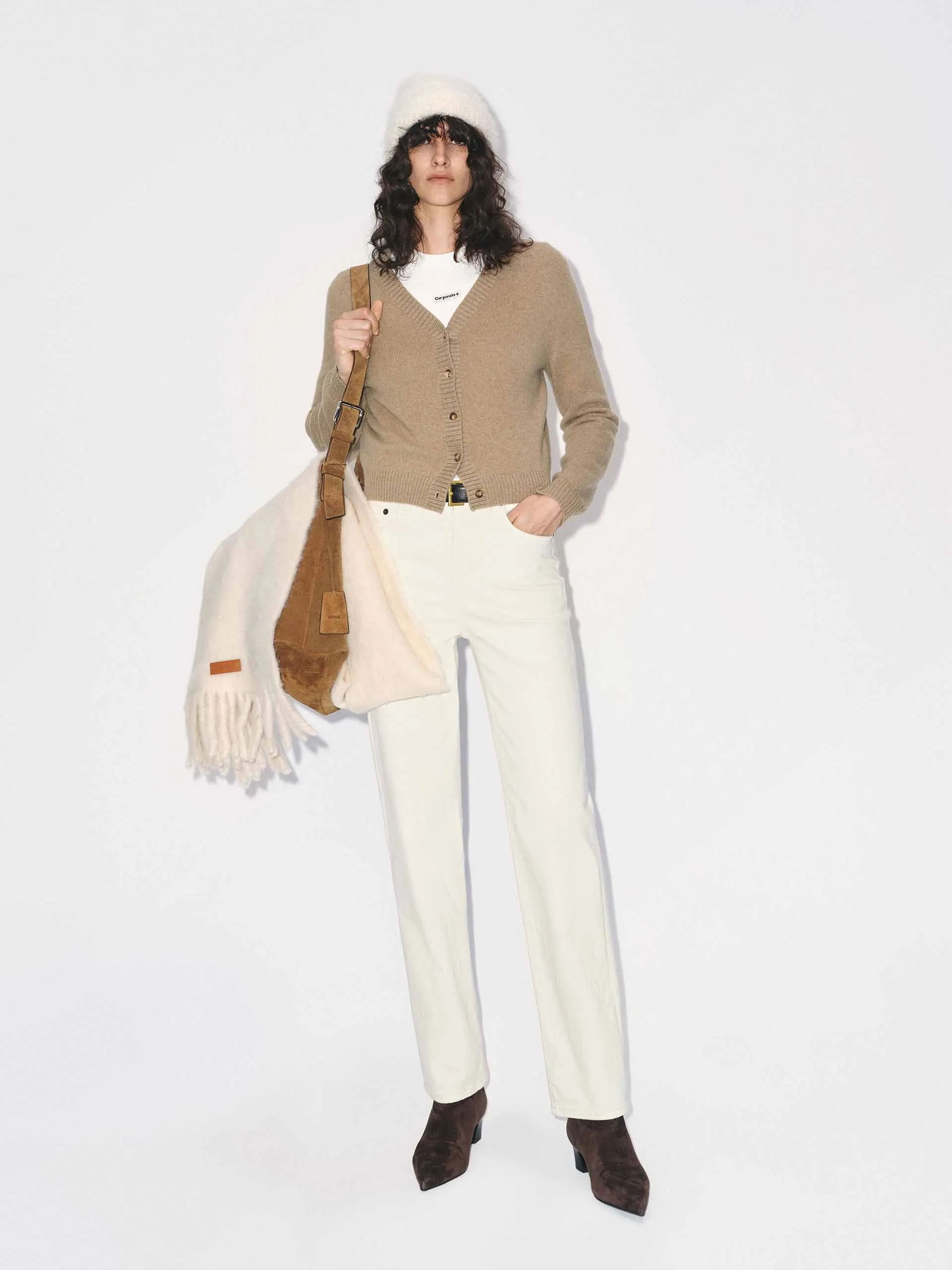 White Tapered Ankle Jeans sold by Mo&Co product image thumbnail 2