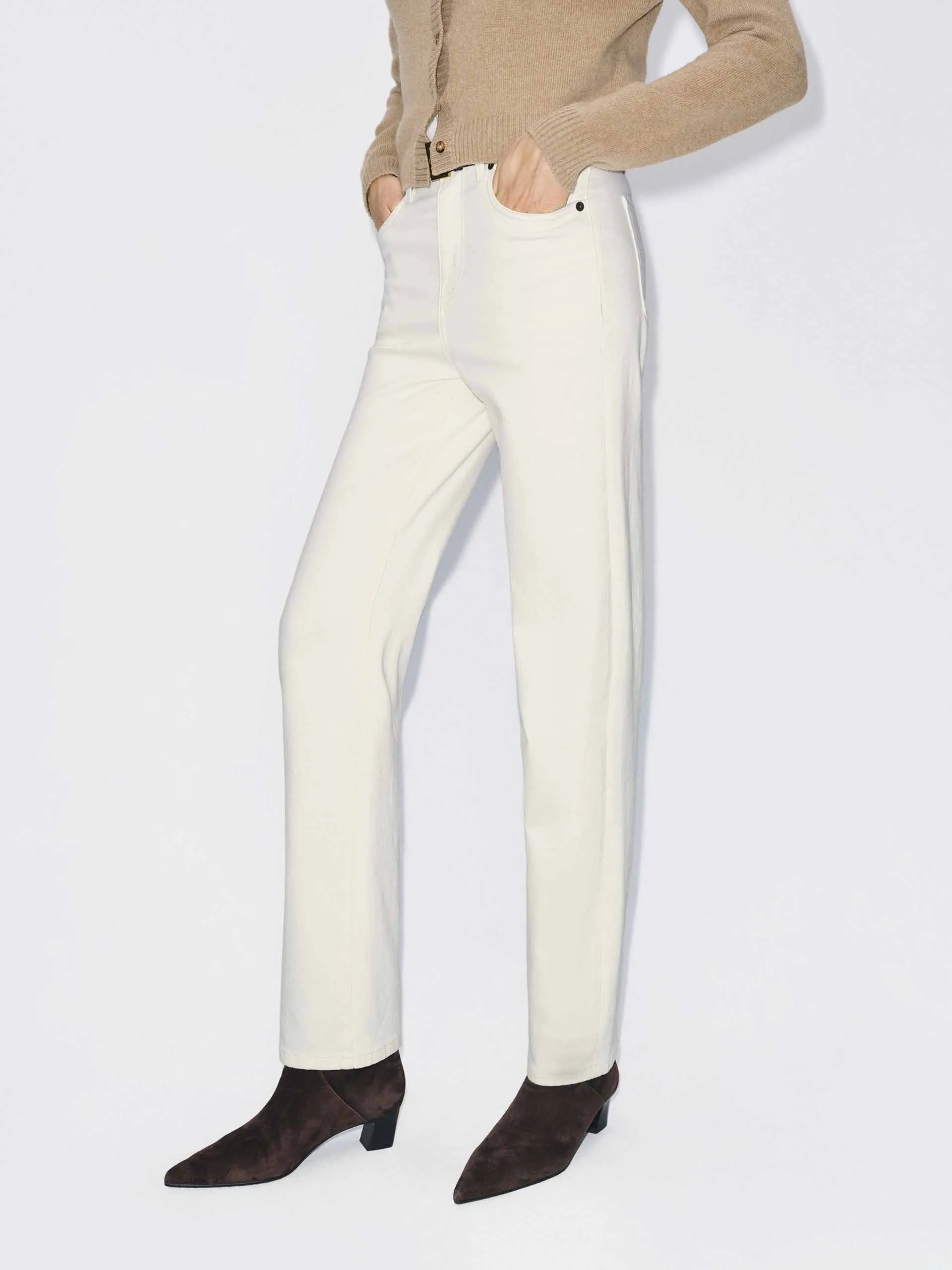 White Tapered Ankle Jeans sold by Mo&Co product image thumbnail 3