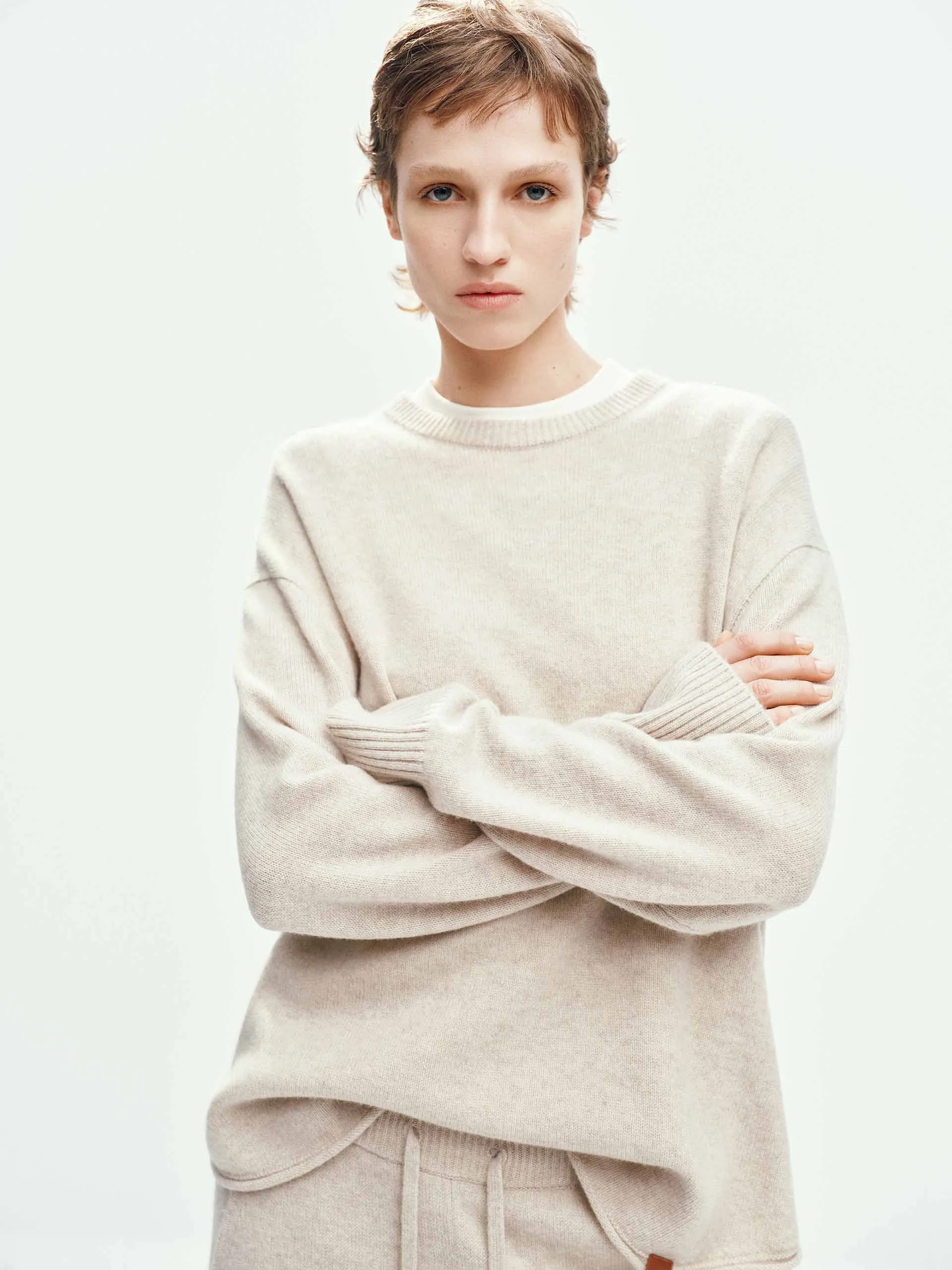 Wool Cashmere Relaxed Sweater sold by Mo&Co