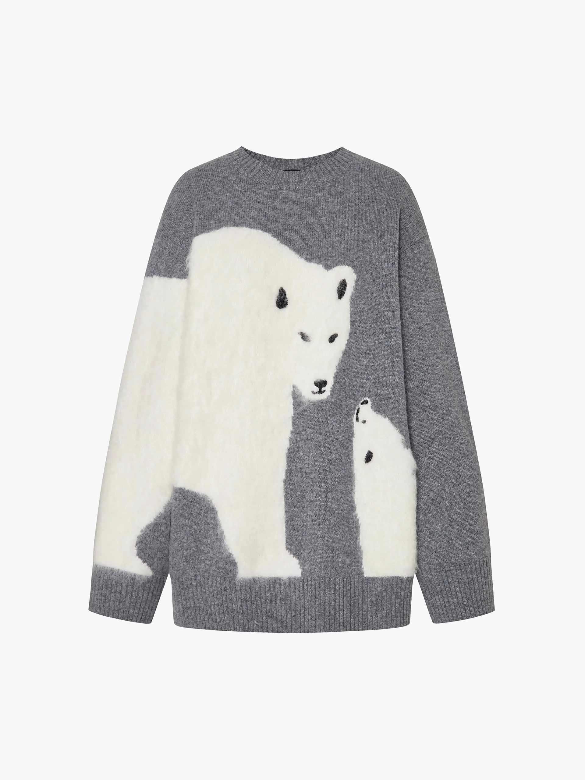 Contrast Polar Bear Pattern Sweater sold by Mo&Co product image thumbnail 5
