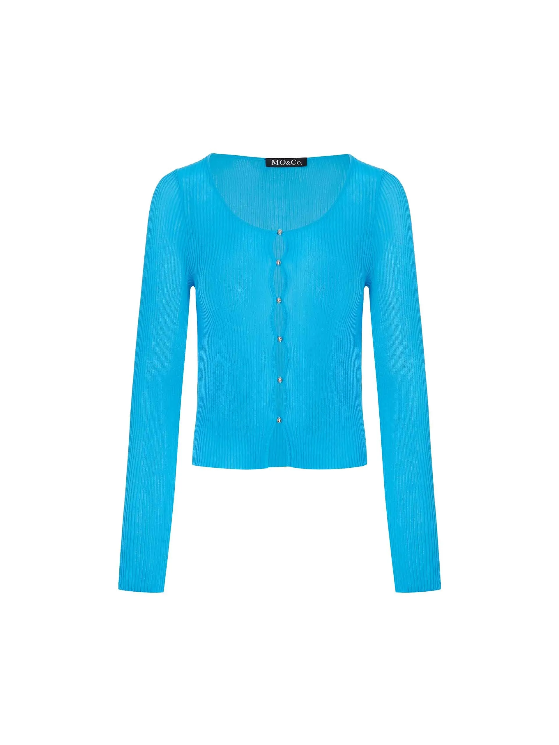 Beaded Button Knitted Cardigan sold by Mo&Co product image thumbnail 5