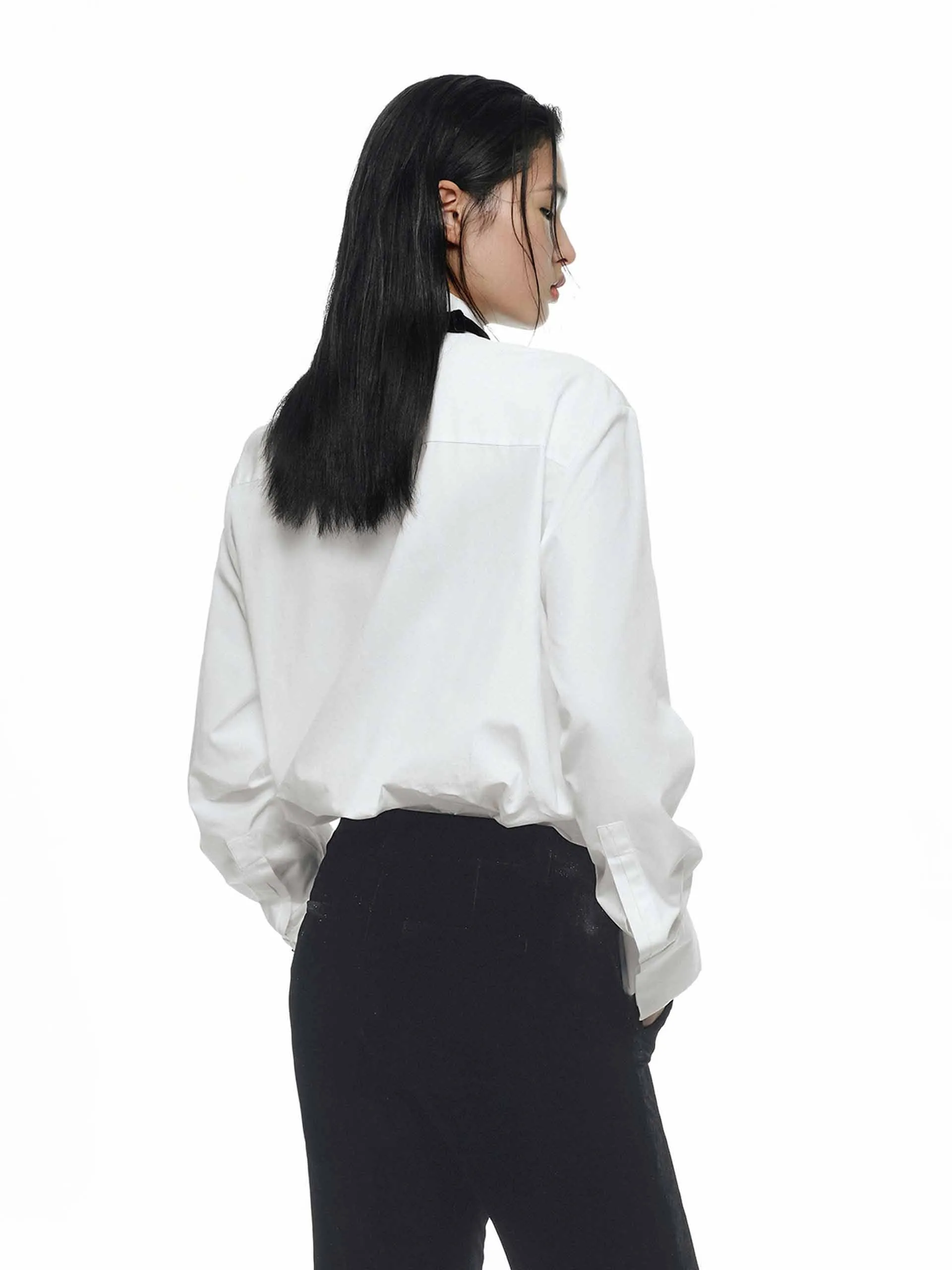 Include Bow Tie Cotton Shirt sold by Mo&Co product image thumbnail 3