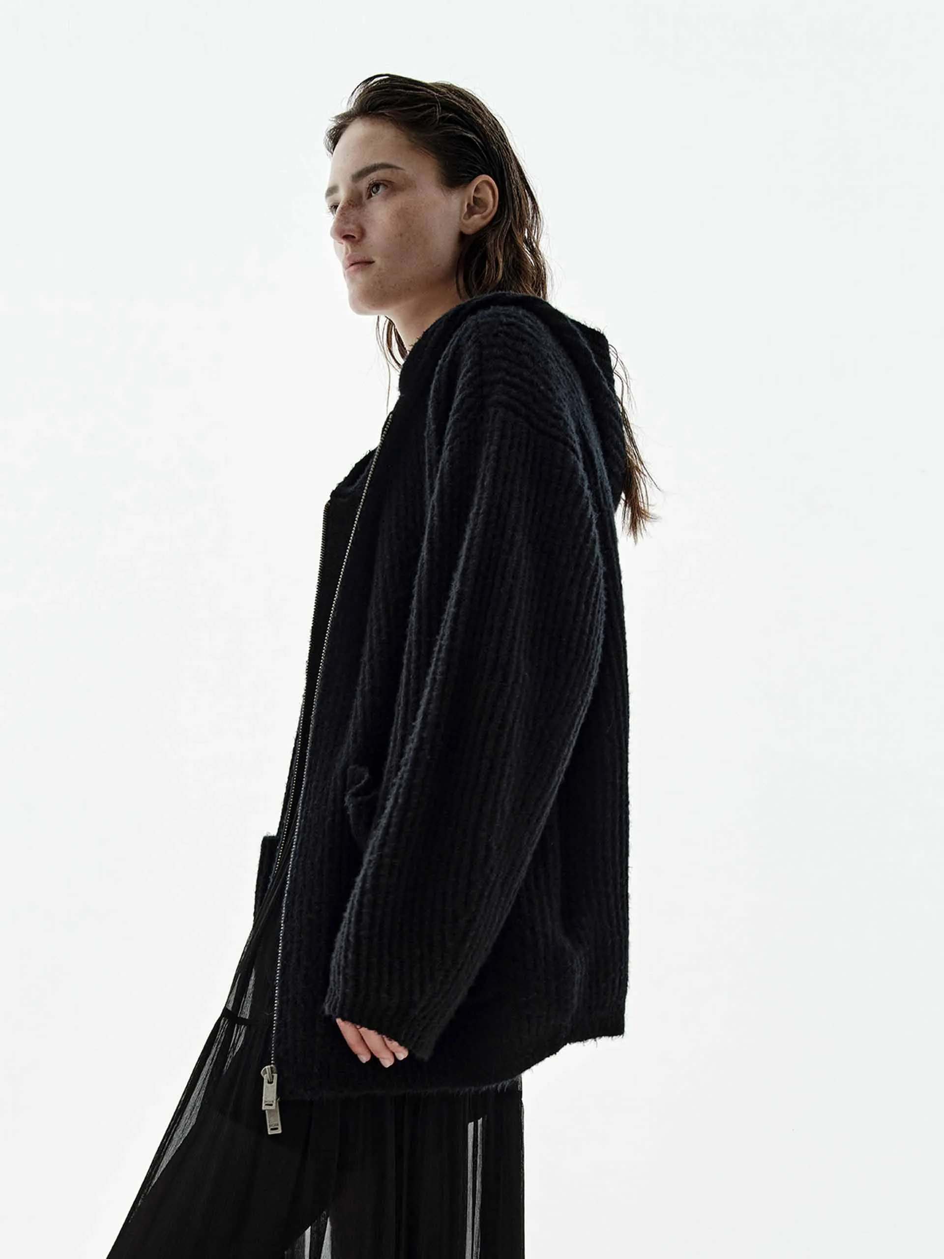 Hooded Zipper Cardigan sold by Mo&Co product image thumbnail 3