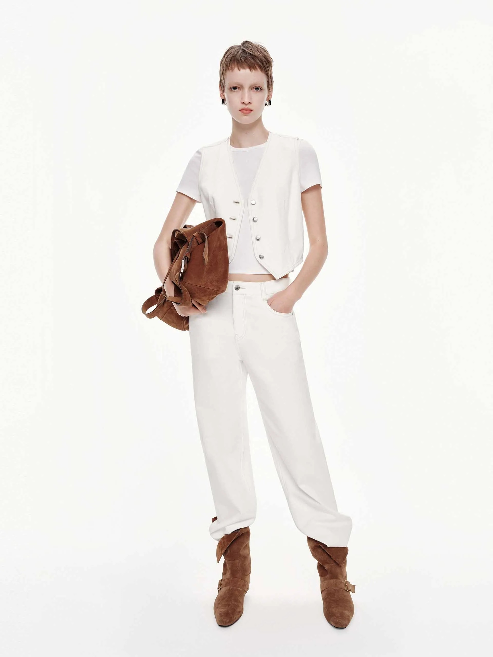 V-neck Button Waistcoat sold by Mo&Co product image thumbnail 2