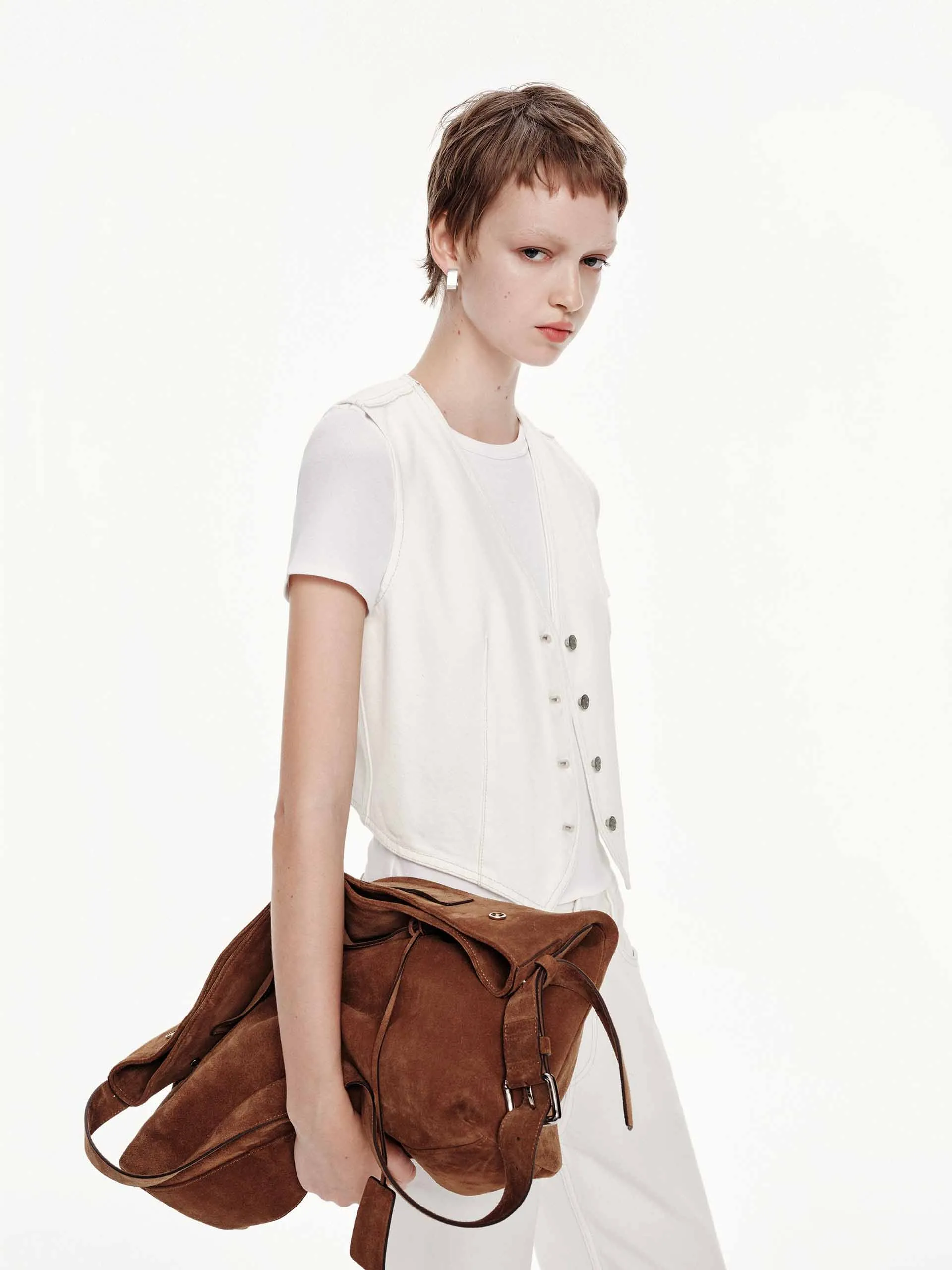 V-neck Button Waistcoat sold by Mo&Co product image thumbnail 3