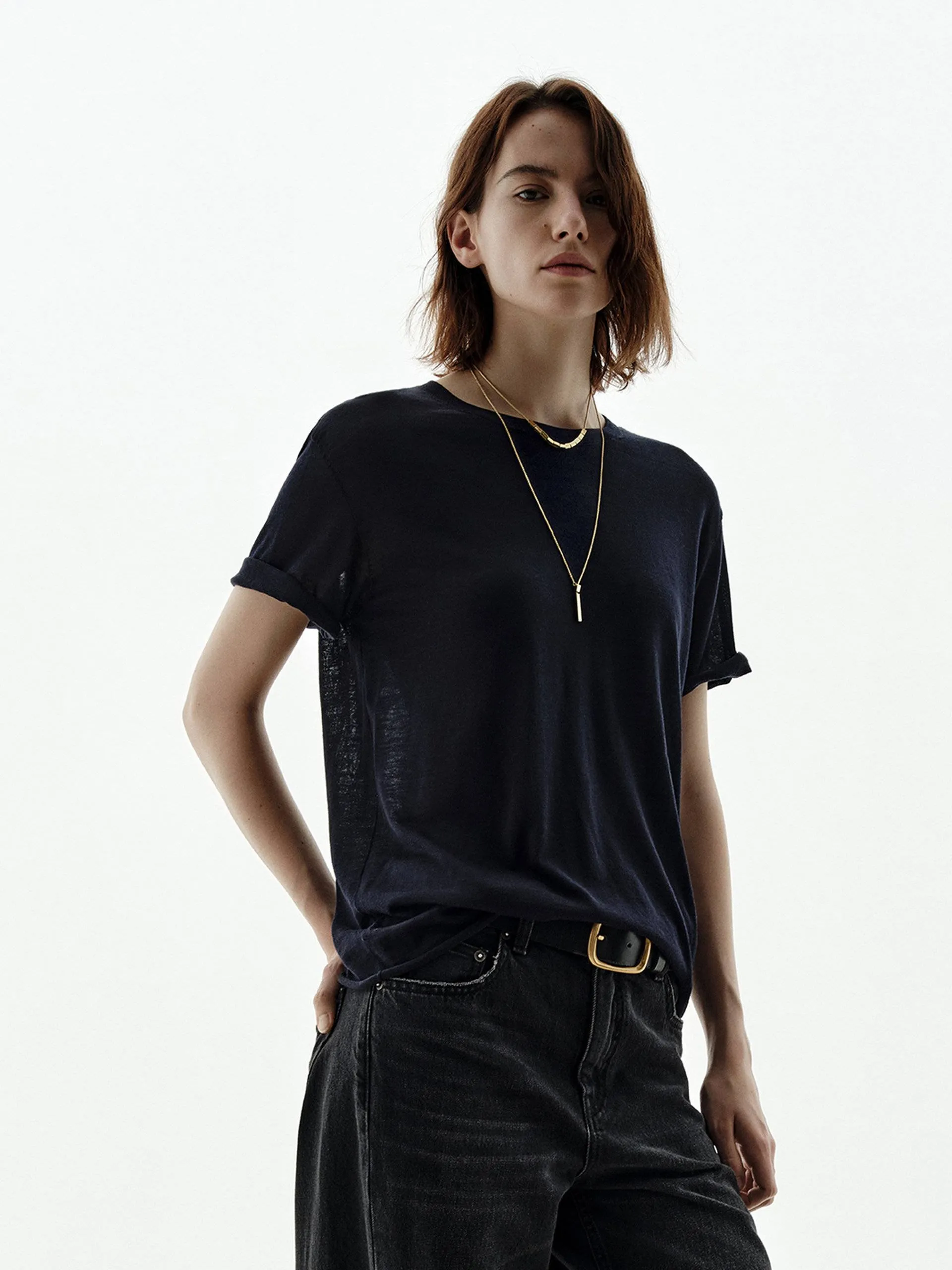 Pure Color Silk Blend Top sold by Mo&Co product image thumbnail 3