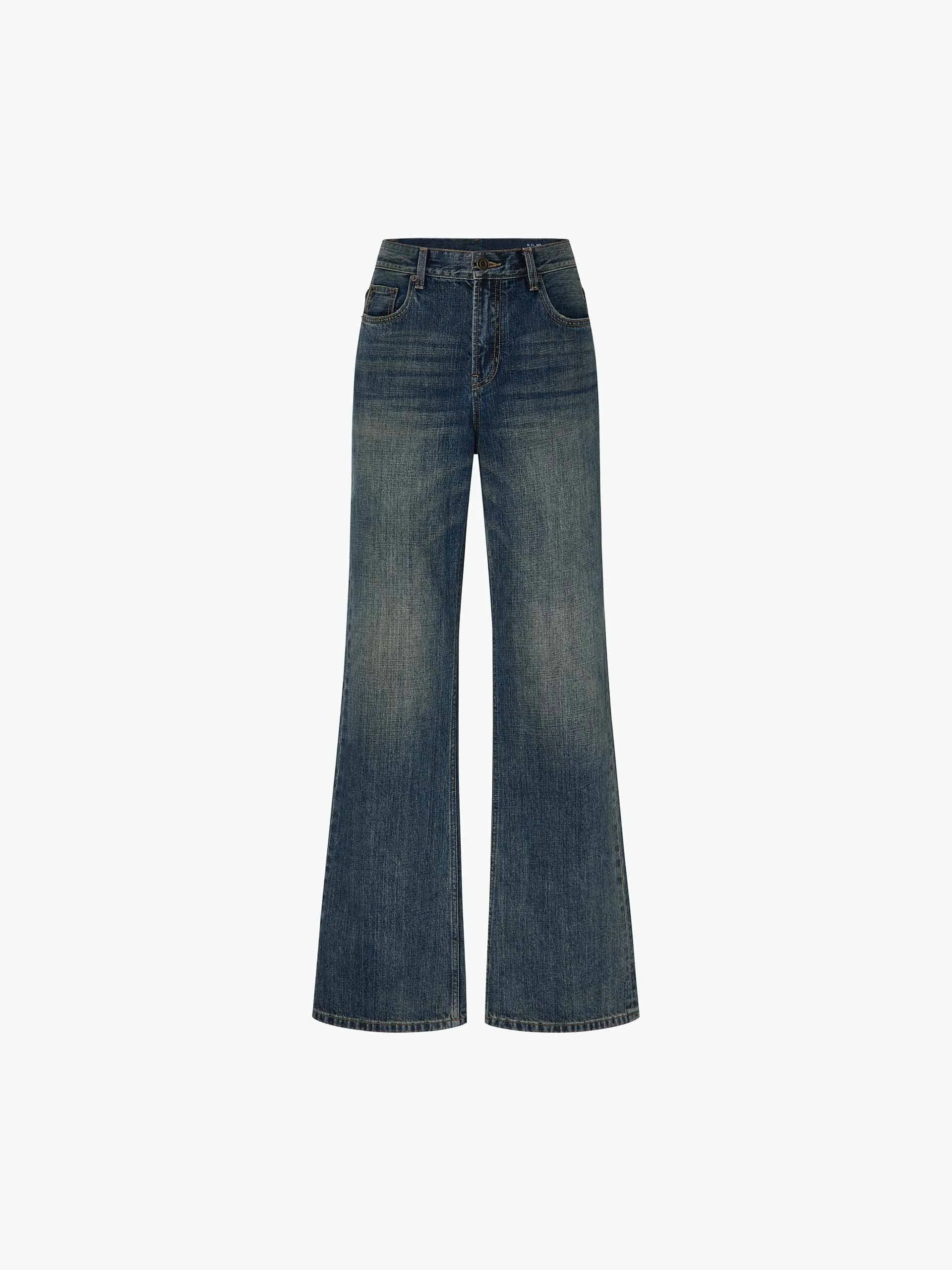 Cotton Wash Flared Jeans sold by Mo&Co product image thumbnail 5