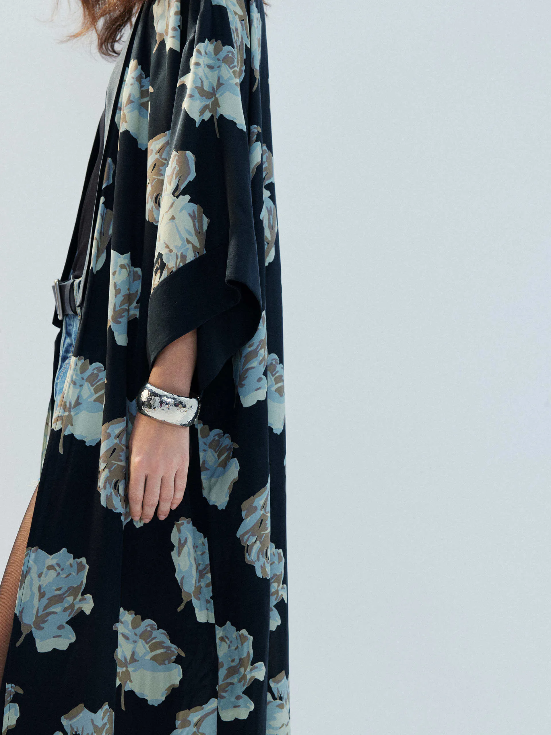 Long Floral Printed Coat sold by Mo&Co product image thumbnail 3