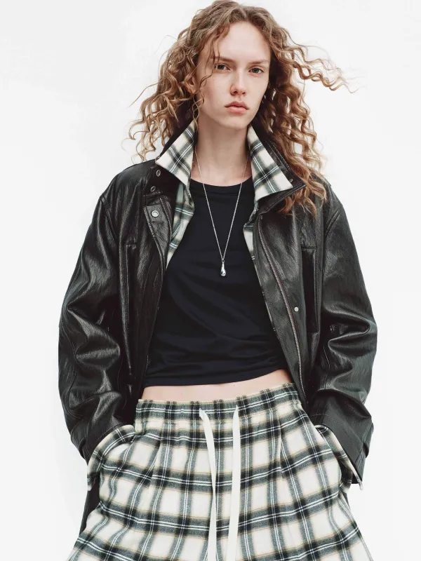 Relaxed PU Leather Jacket sold by Mo&Co