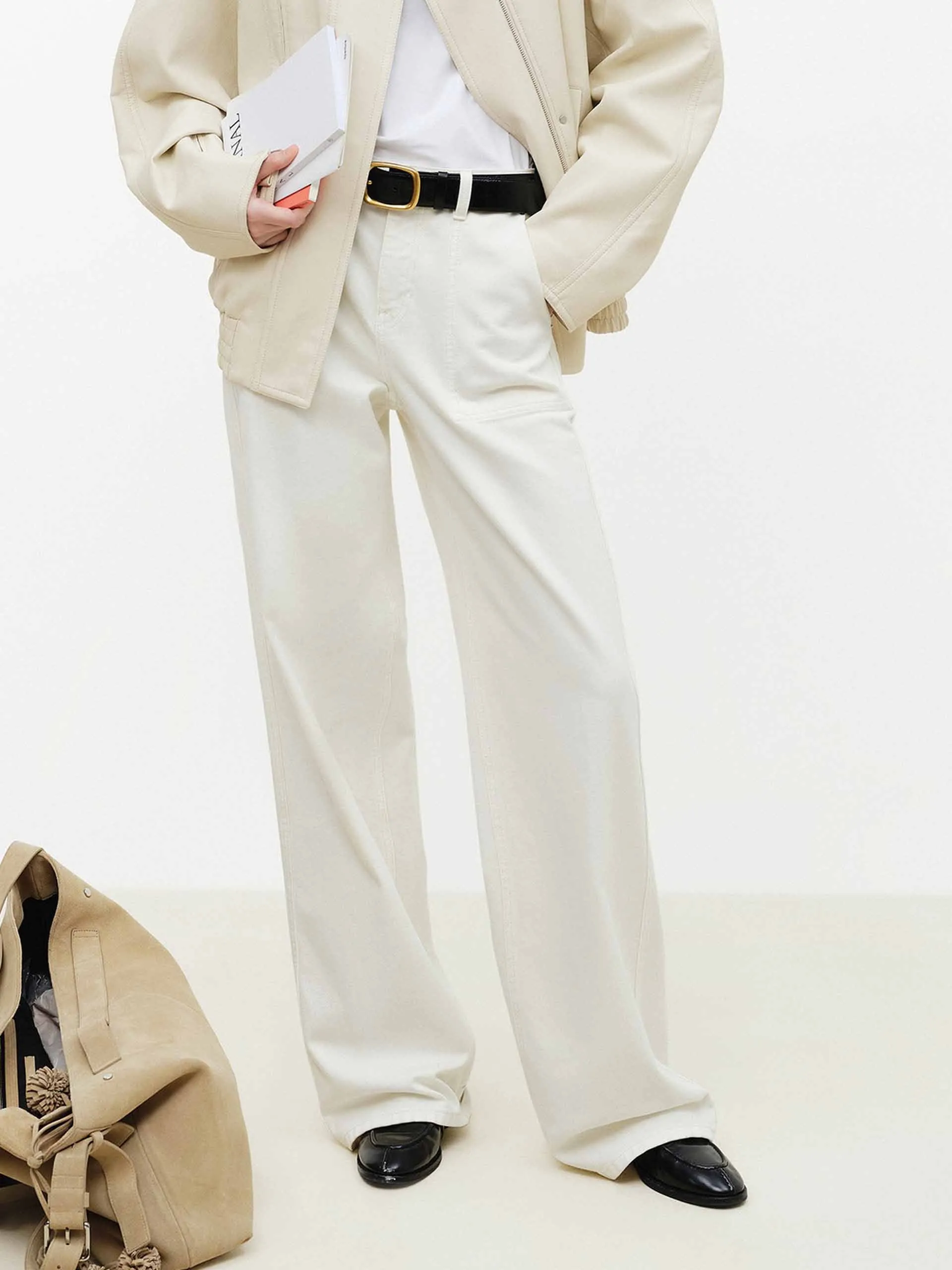 Pure Cotton White Jeans sold by Mo&Co