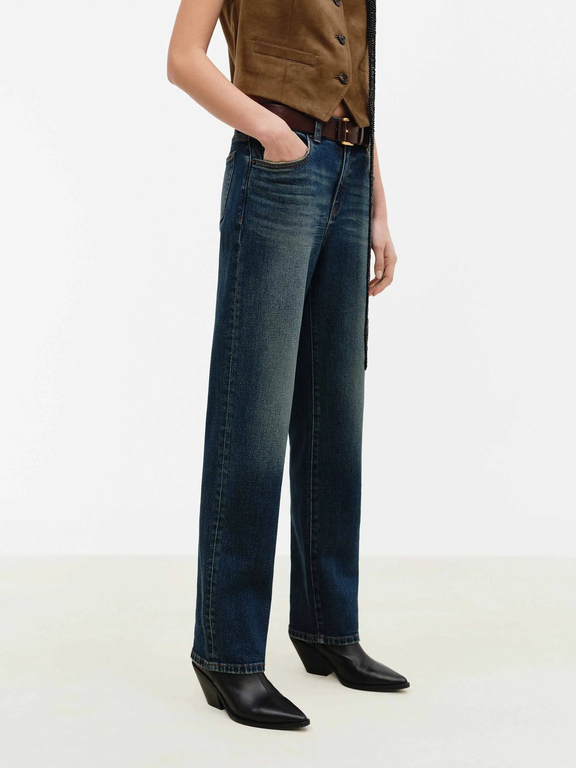 Whisker Effect Ankle Jeans sold by Mo&Co product image thumbnail 3