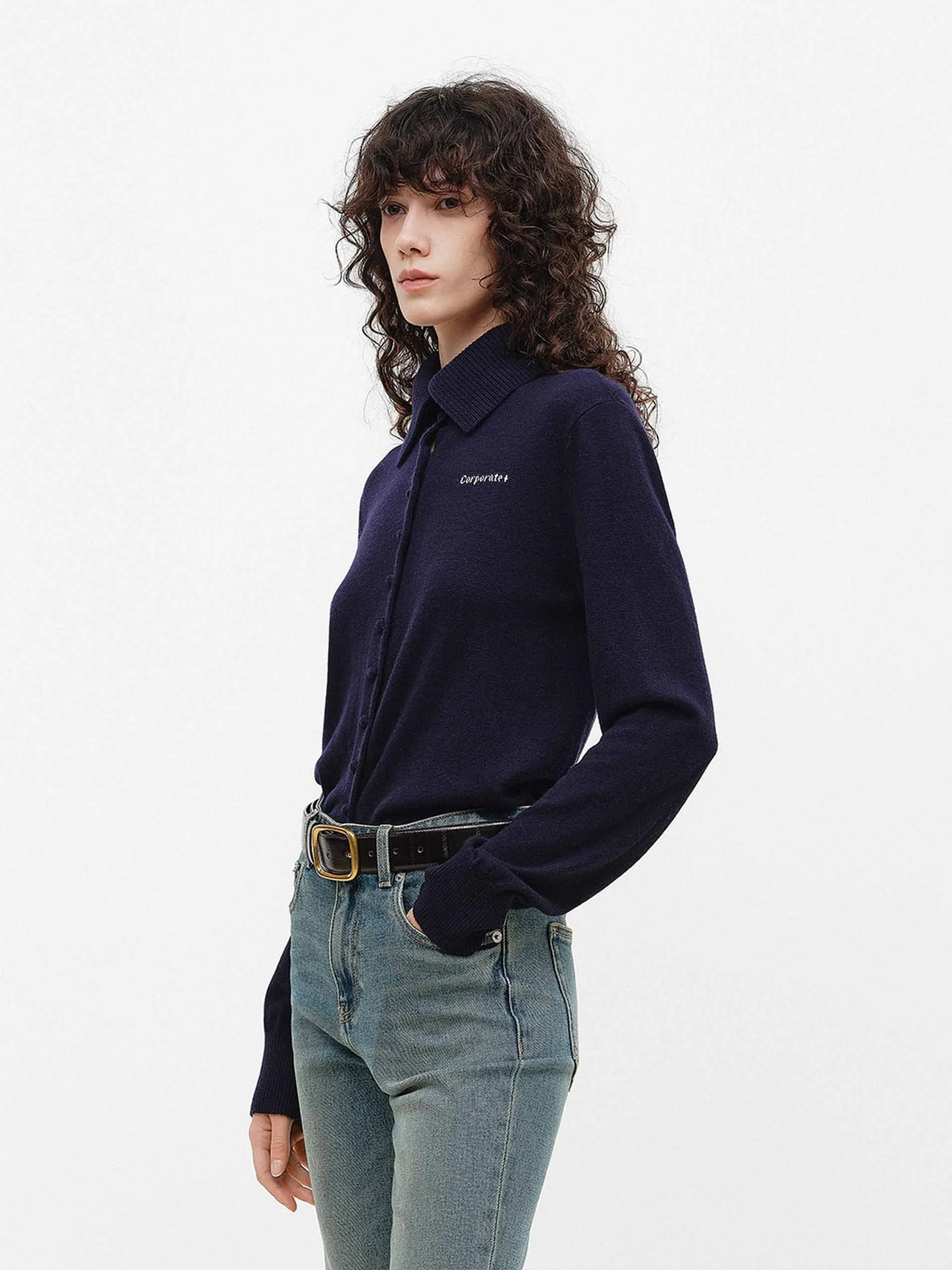 Wool Cashmere Button Cardigan sold by Mo&Co product image thumbnail 3