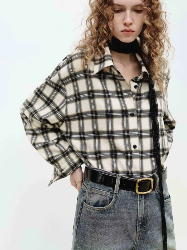 Plaid Pattern Button Shirt sold by Mo&Co