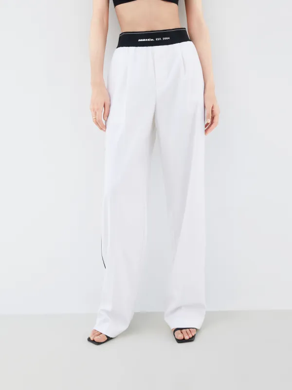 Logo Waistband Straight Pants sold by Mo&Co